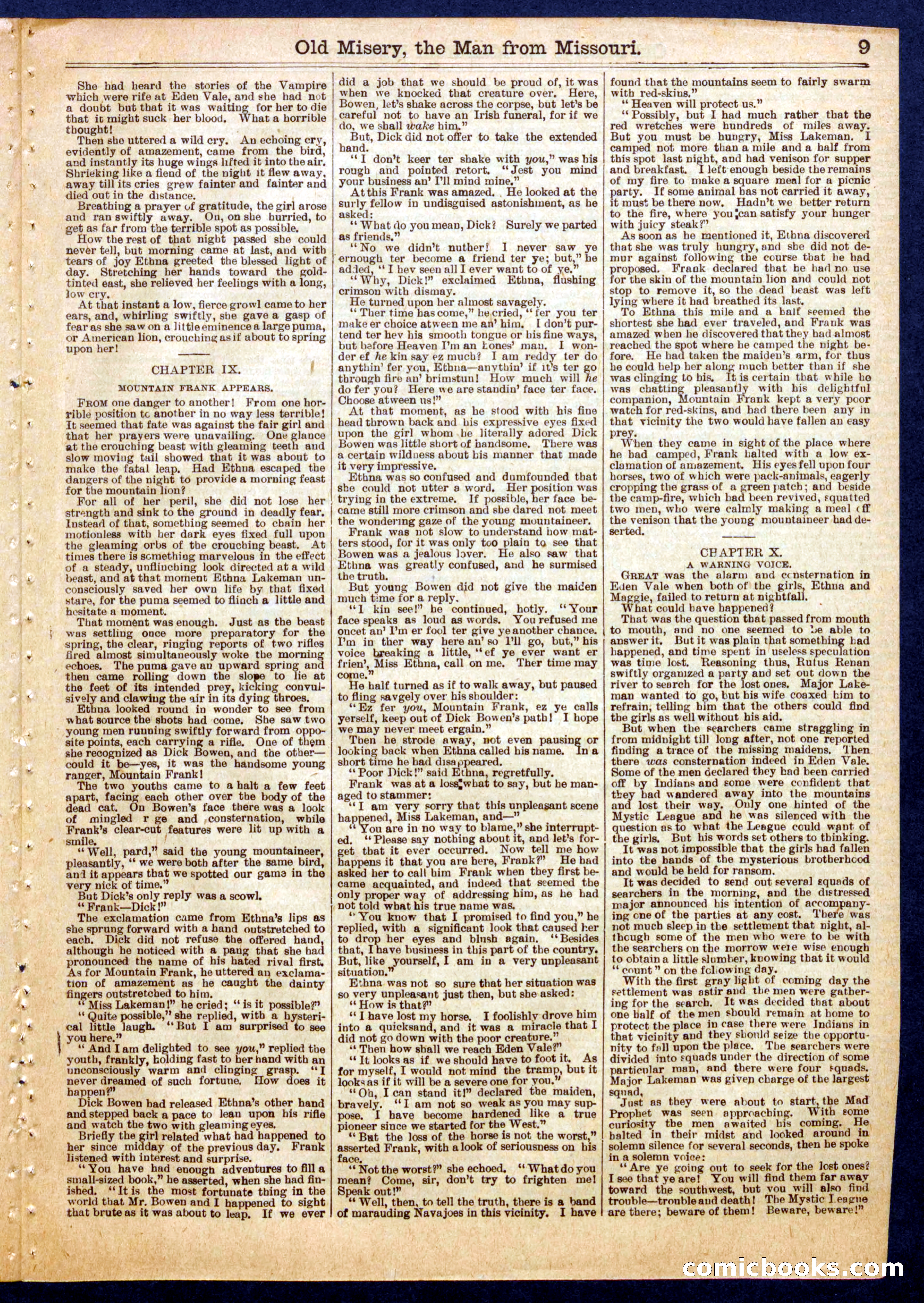 Beadle's Half Dime Library No. 714 — page 9 of 16
