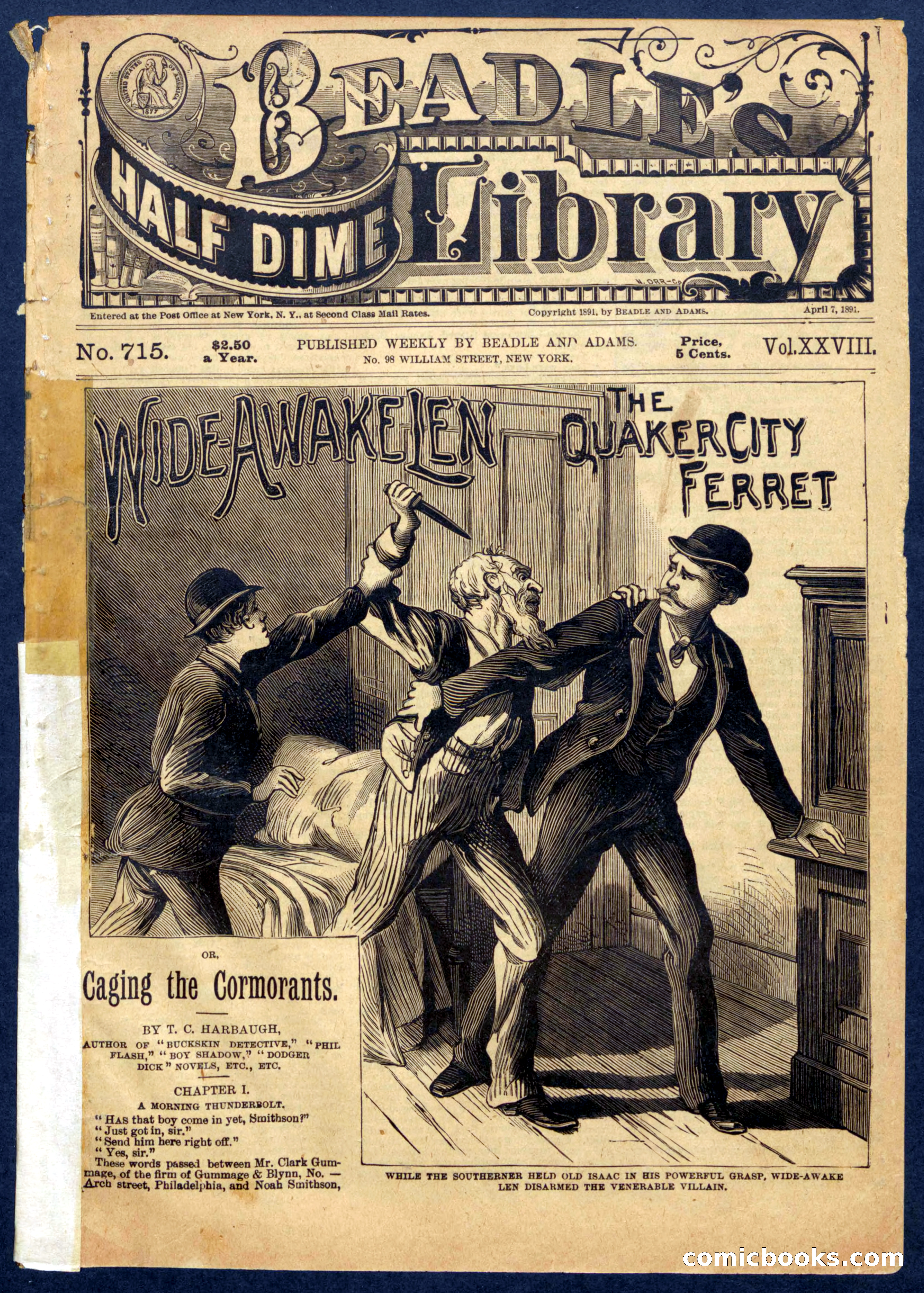 Beadle's Half Dime Library No. 715 — page 1 of 16