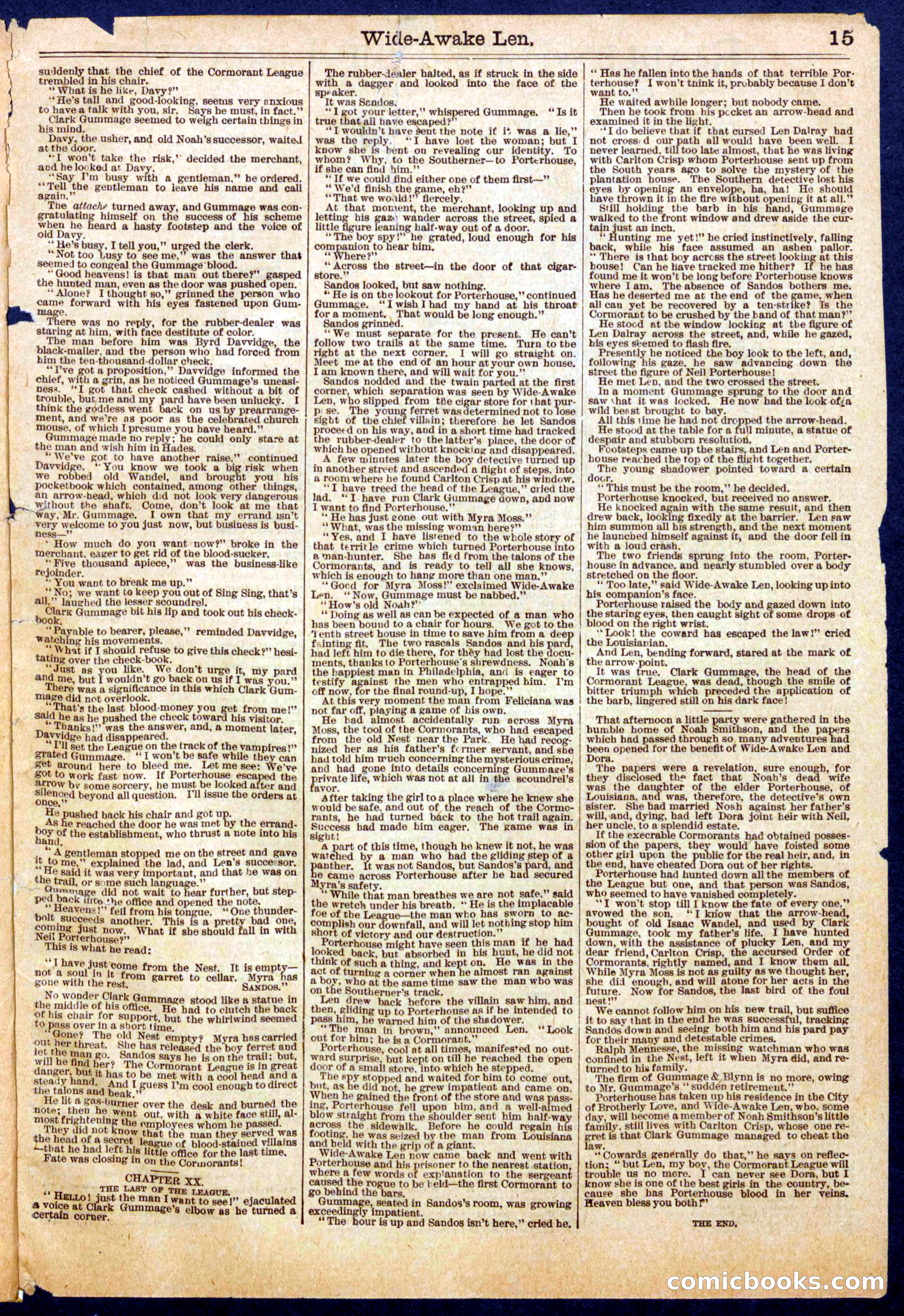 Beadle's Half Dime Library No. 715 — page 15 of 16