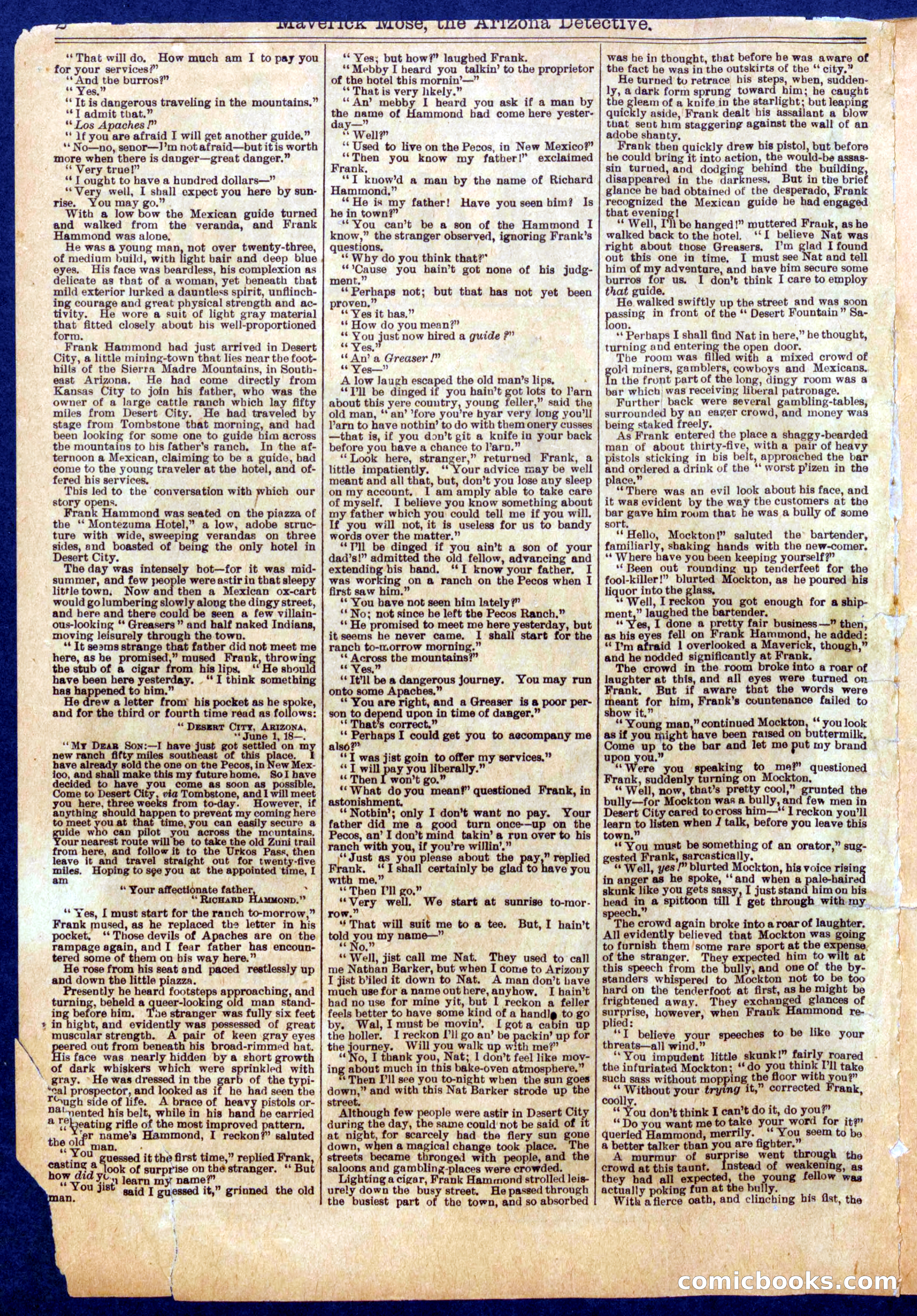 Beadle's Half Dime Library No. 721 — page 2 of 16