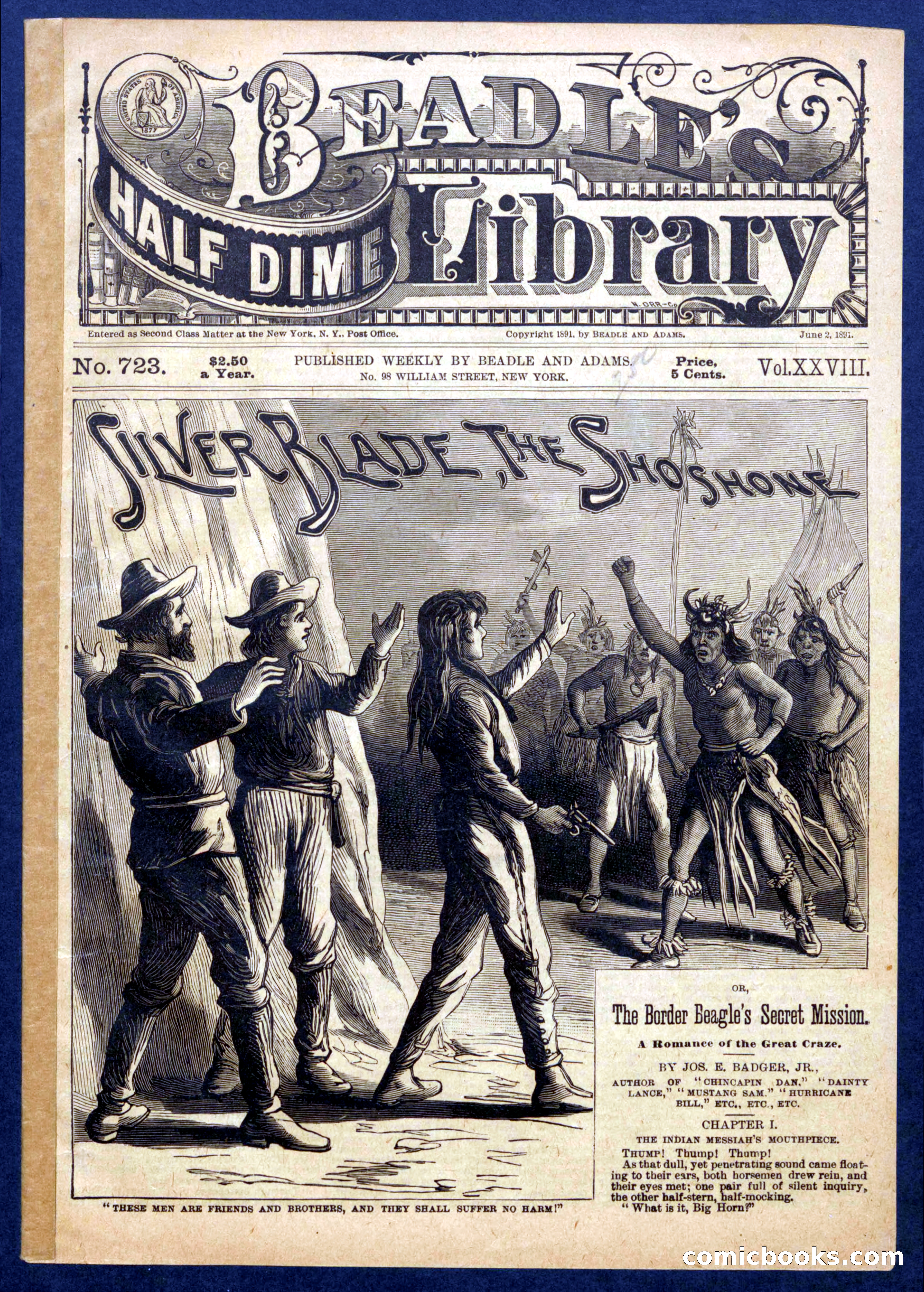 Beadle's Half Dime Library No. 723 — page 1 of 16
