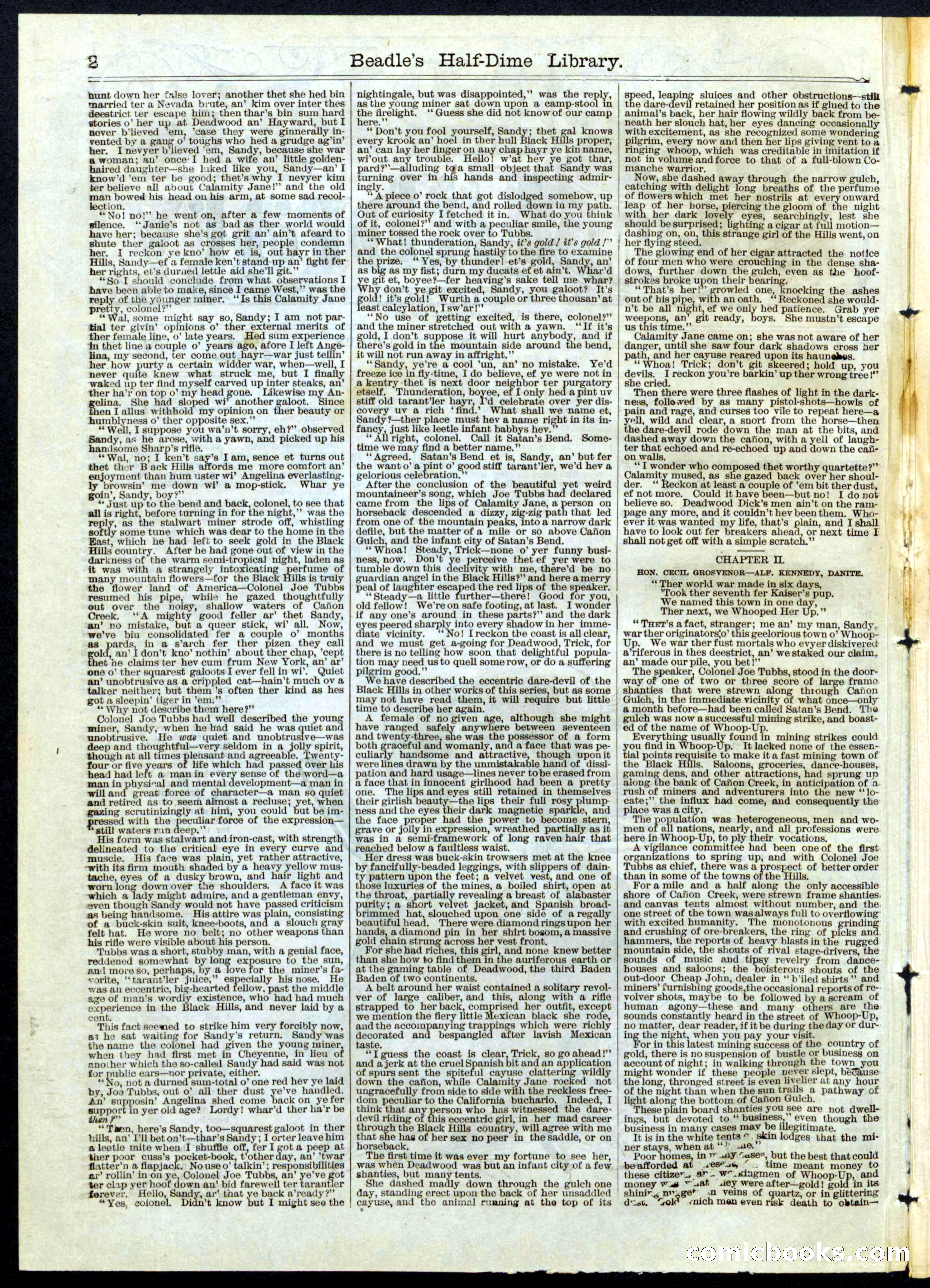 Beadle's Half Dime Library, No. 73 — page 2 of 16