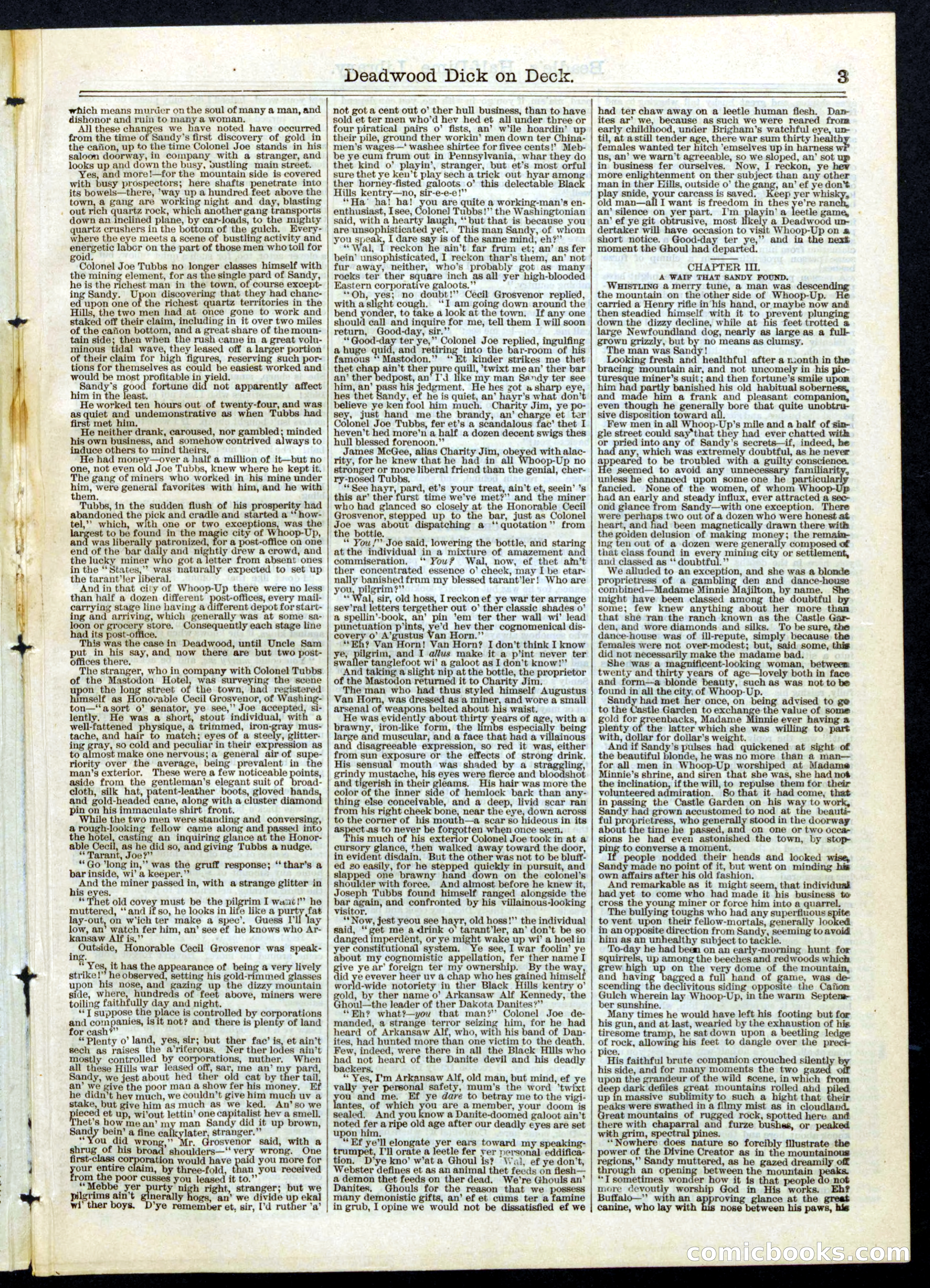 Beadle's Half Dime Library, No. 73 — page 3 of 16