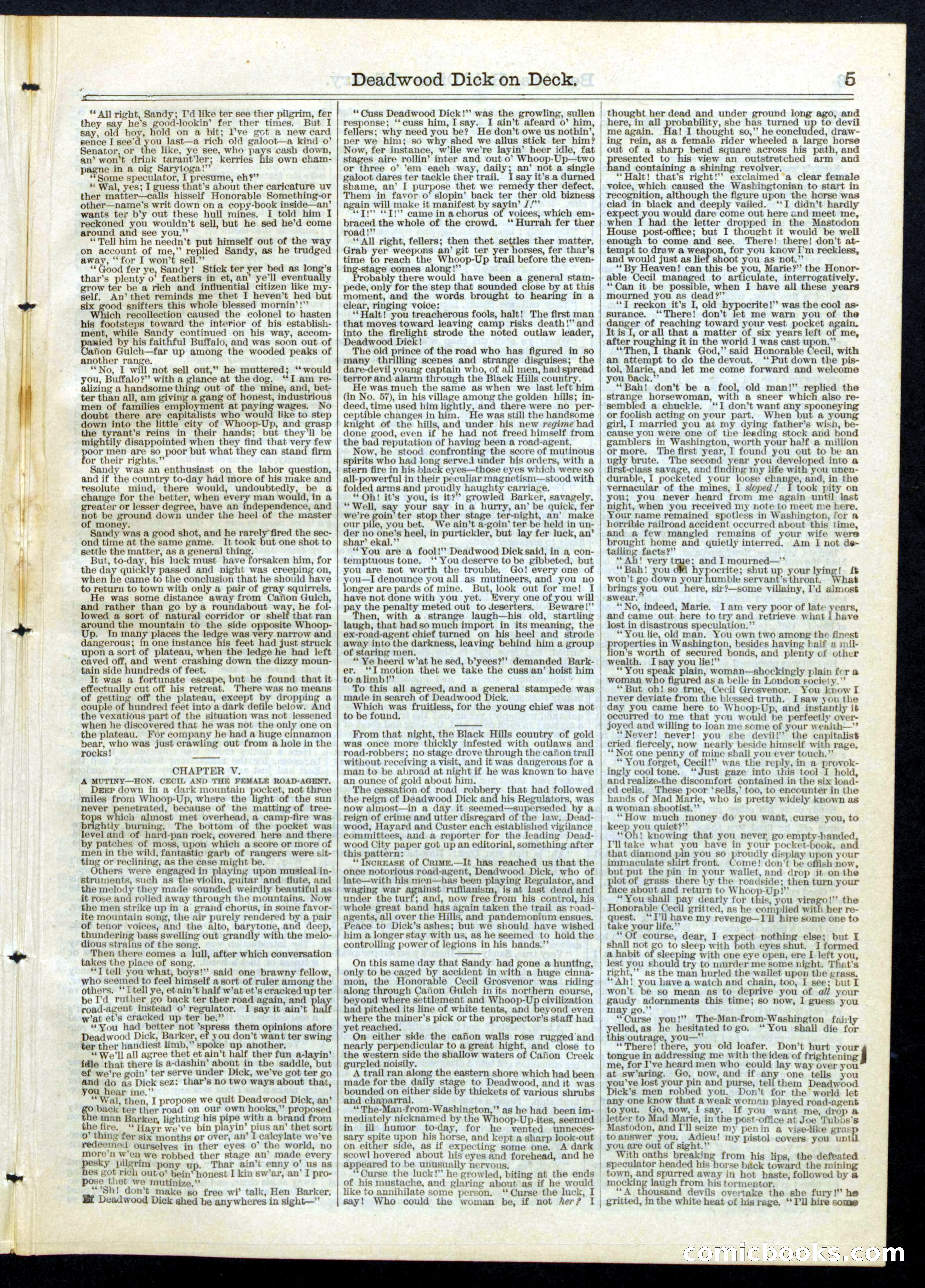Beadle's Half Dime Library, No. 73 — page 5 of 16