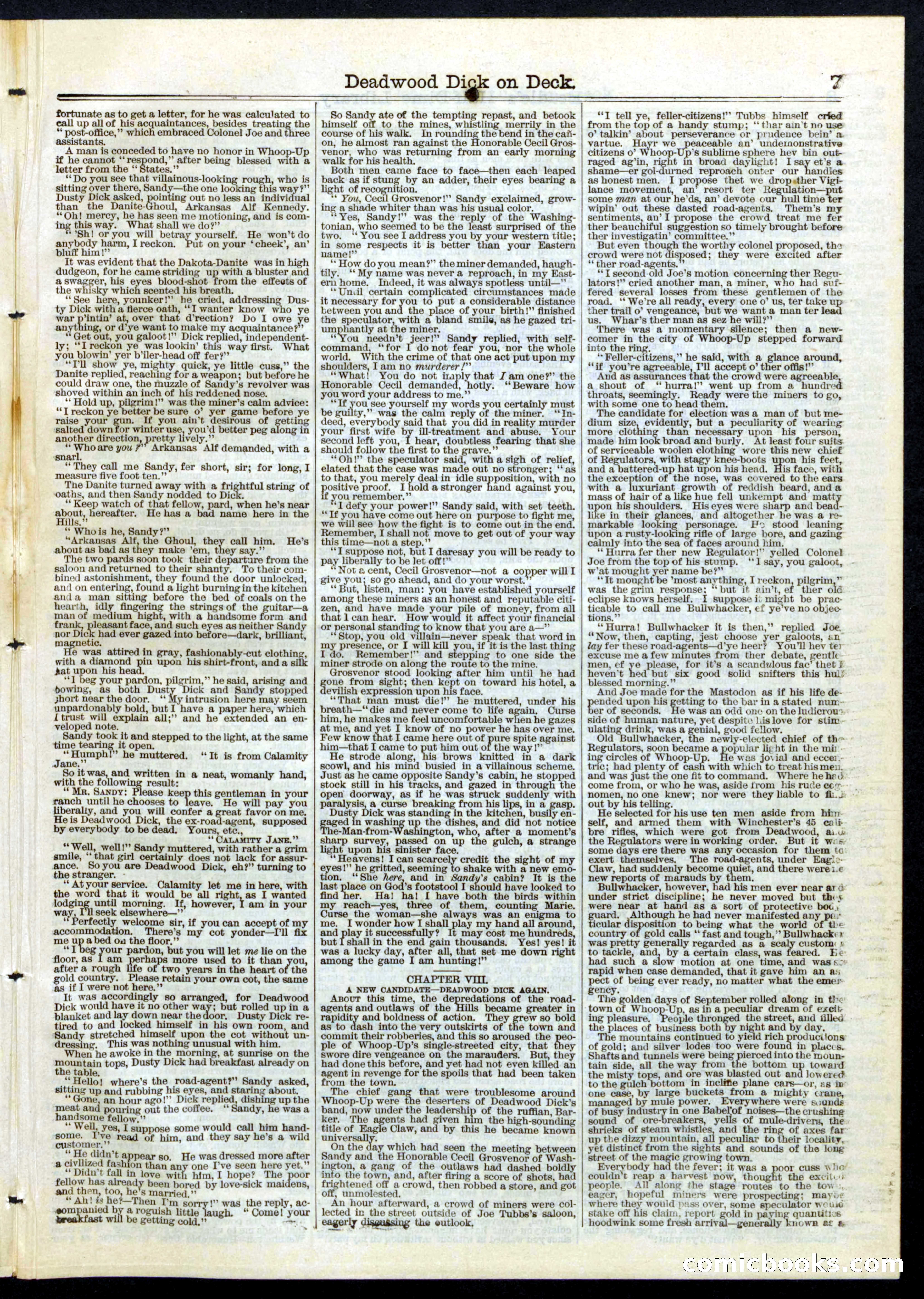Beadle's Half Dime Library, No. 73 — page 7 of 16