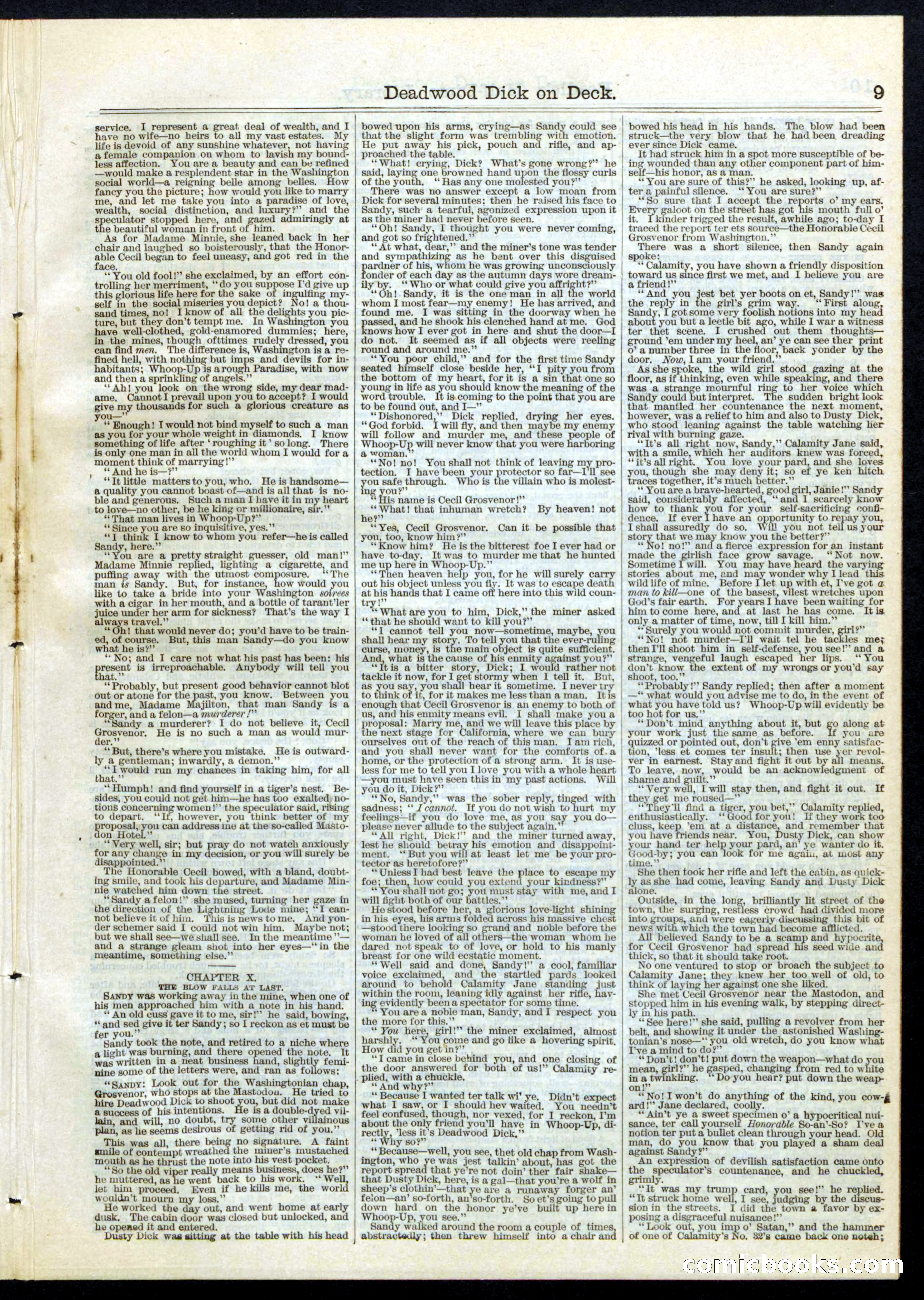 Beadle's Half Dime Library, No. 73 — page 9 of 16