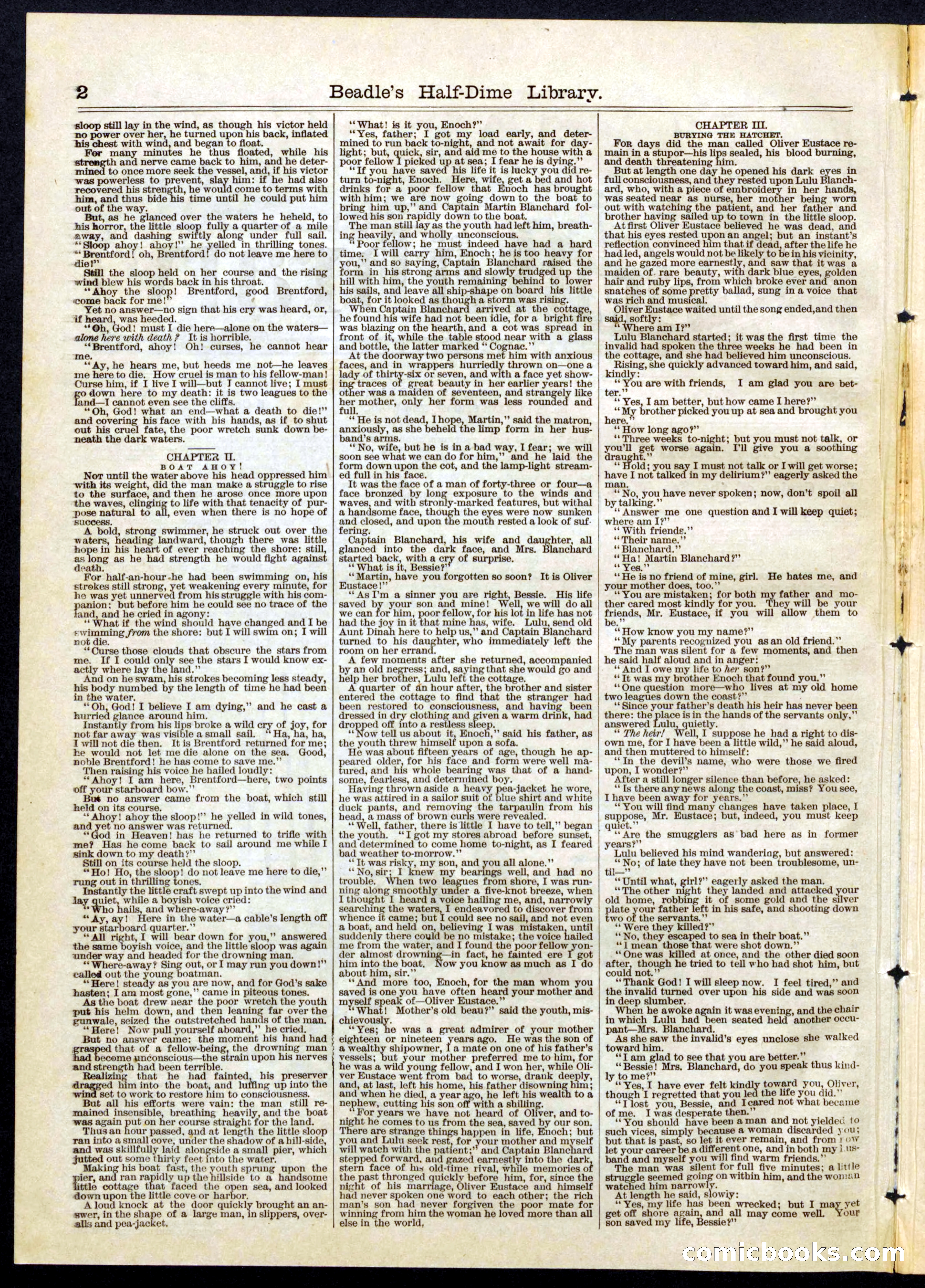 Beadle's Half Dime Library, No. 75 — page 2 of 16
