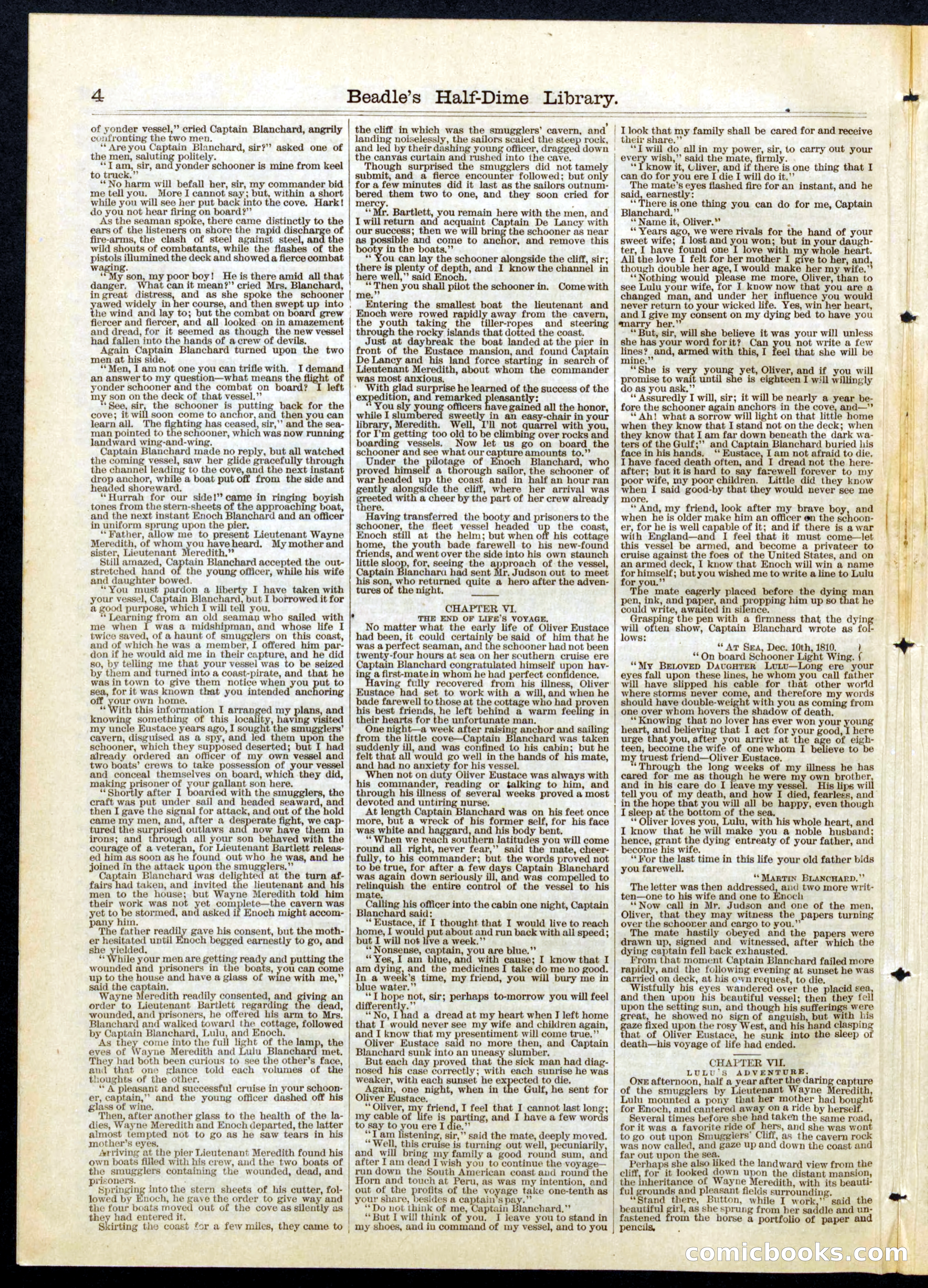 Beadle's Half Dime Library, No. 75 — page 4 of 16