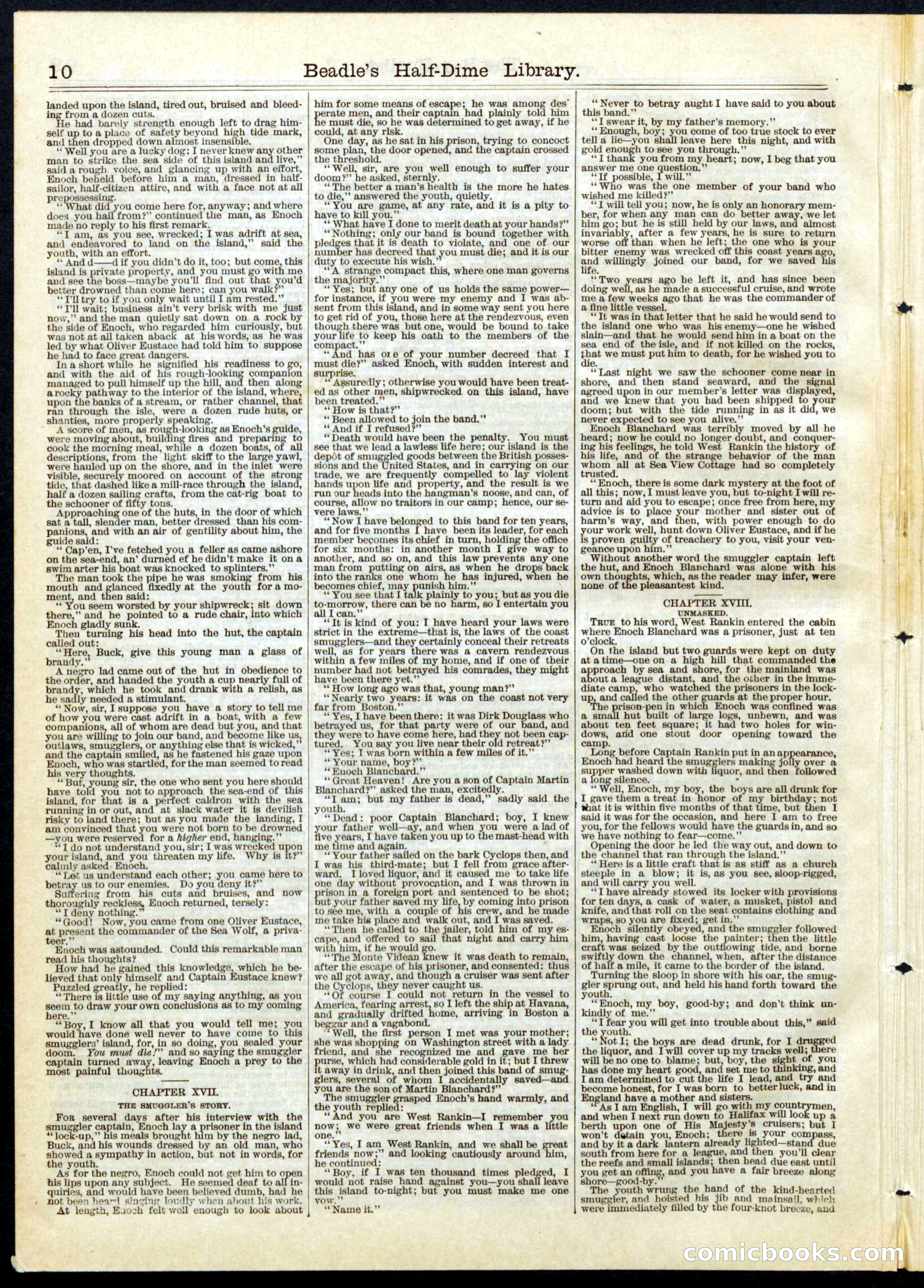 Beadle's Half Dime Library, No. 75 — page 10 of 16
