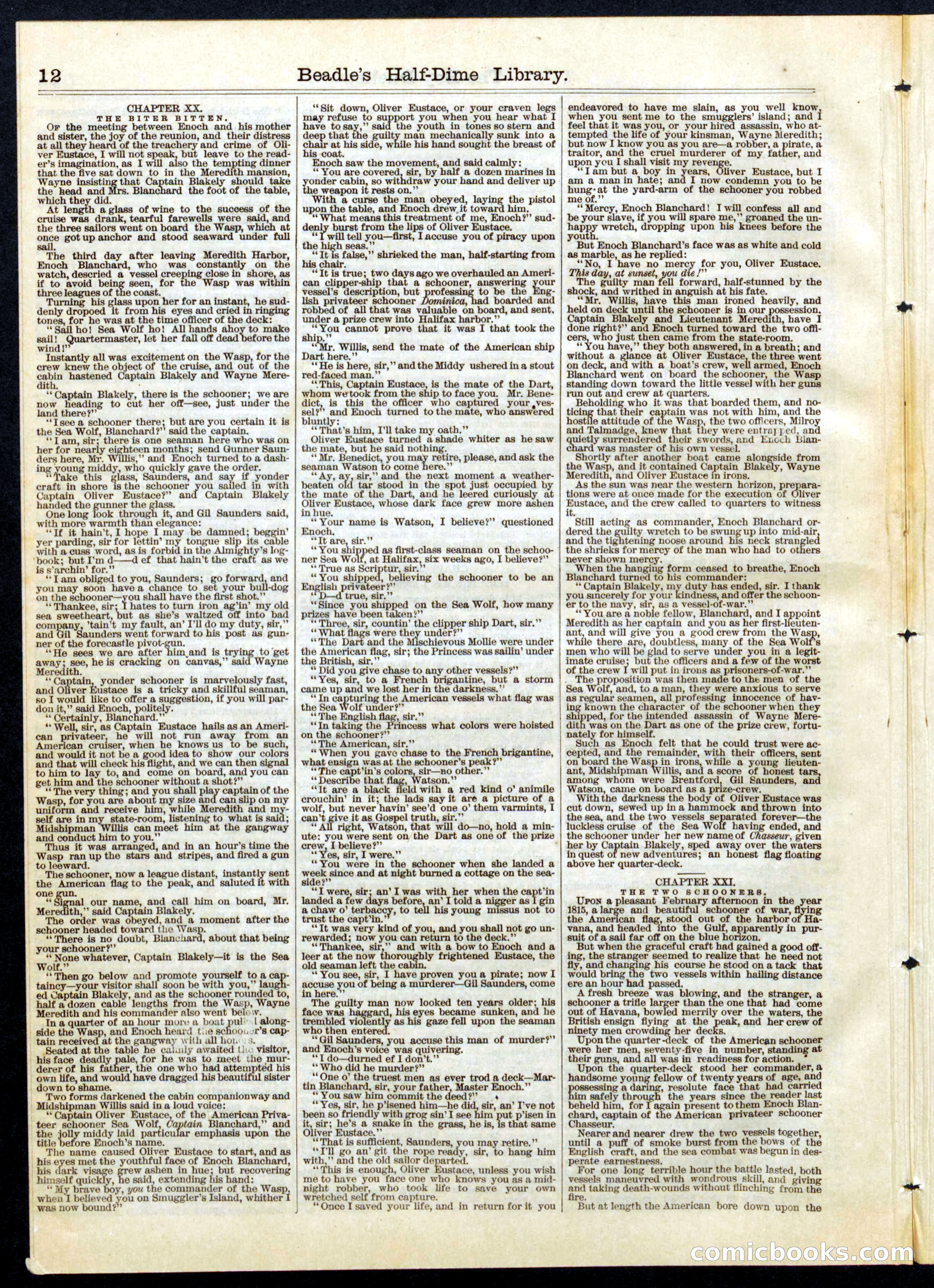 Beadle's Half Dime Library, No. 75 — page 12 of 16