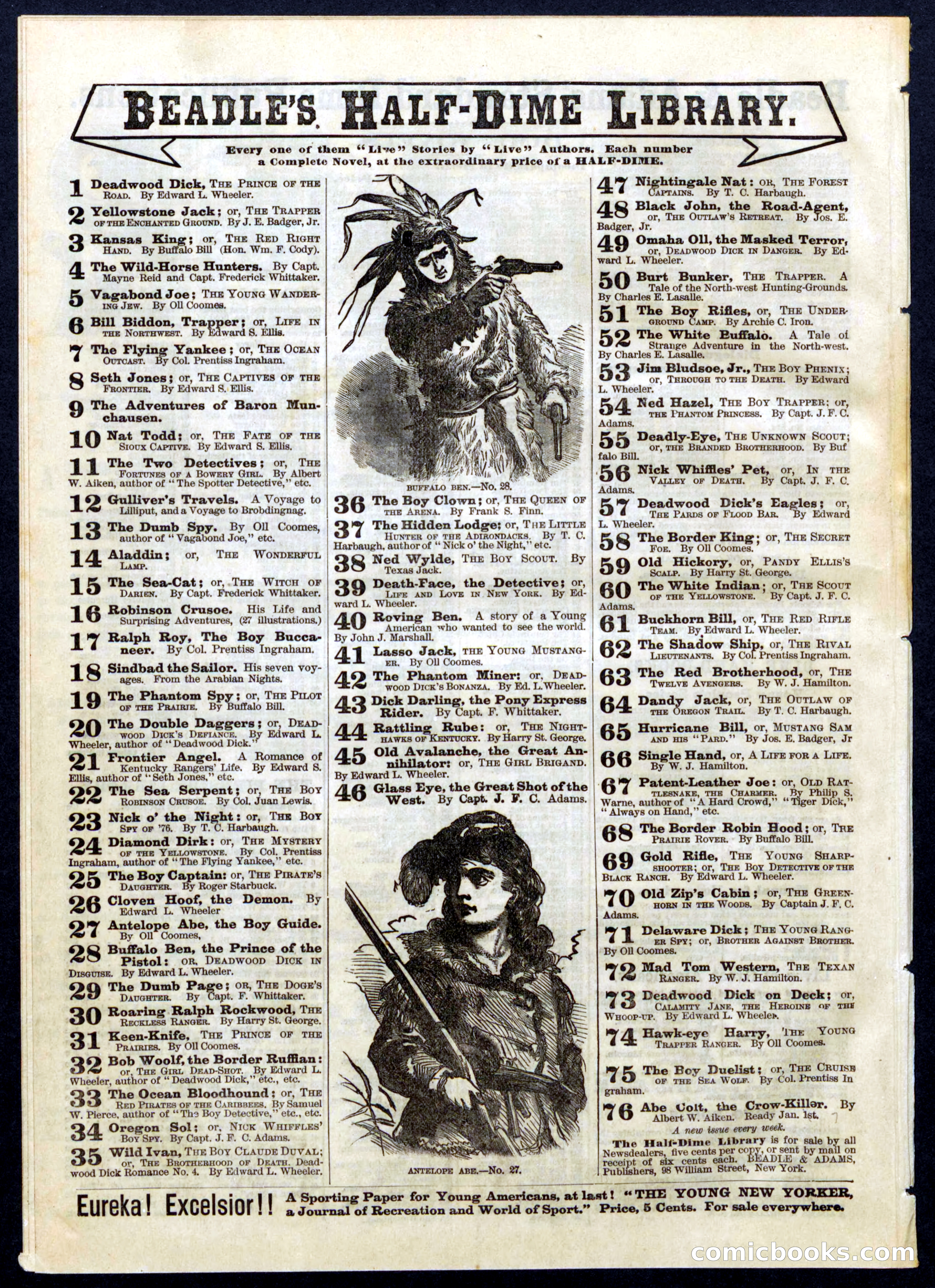 Beadle's Half Dime Library, No. 75 — page 16 of 16