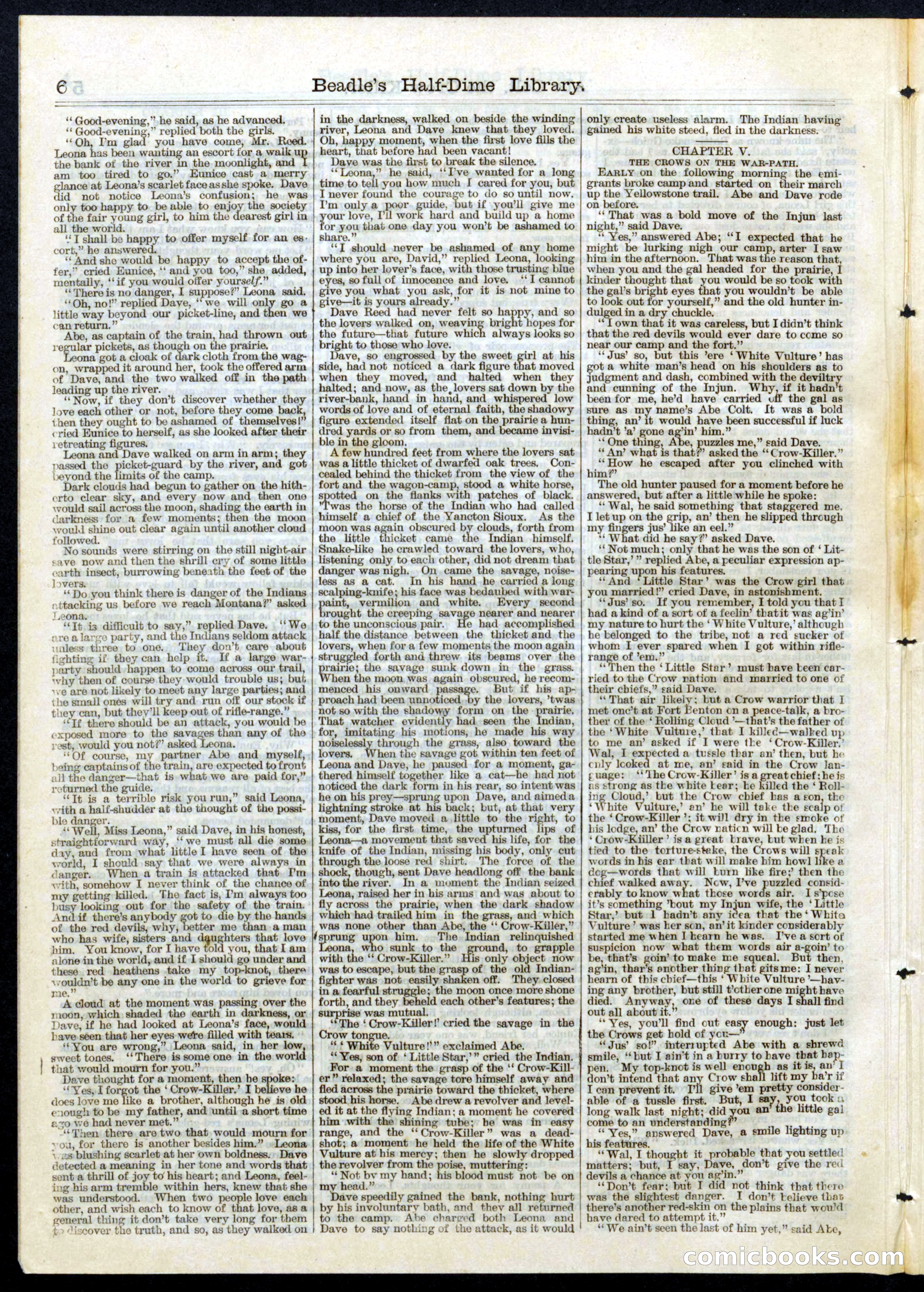 Beadle's Half Dime Library, No. 76 — page 6 of 16