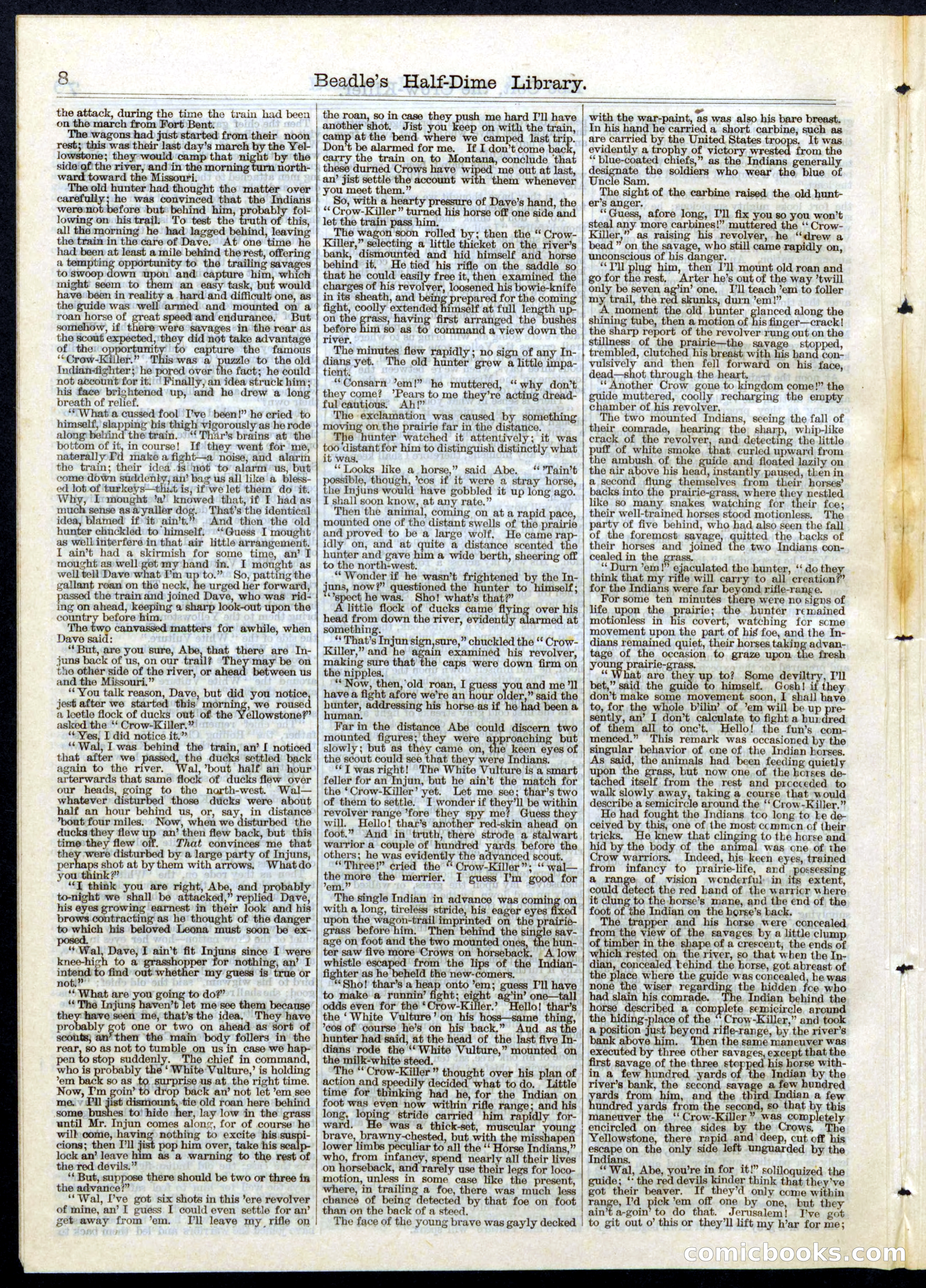 Beadle's Half Dime Library, No. 76 — page 8 of 16