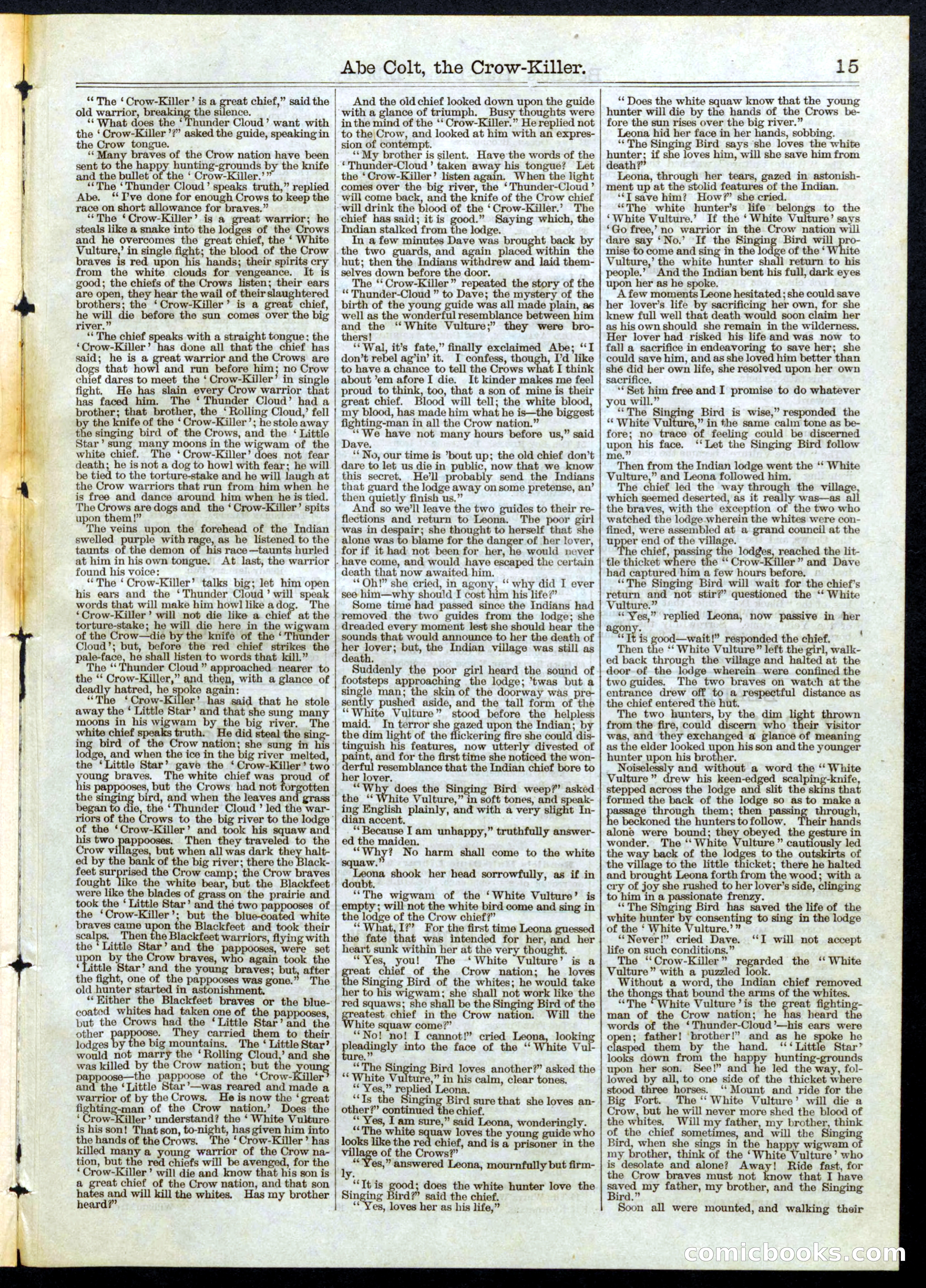 Beadle's Half Dime Library, No. 76 — page 15 of 16