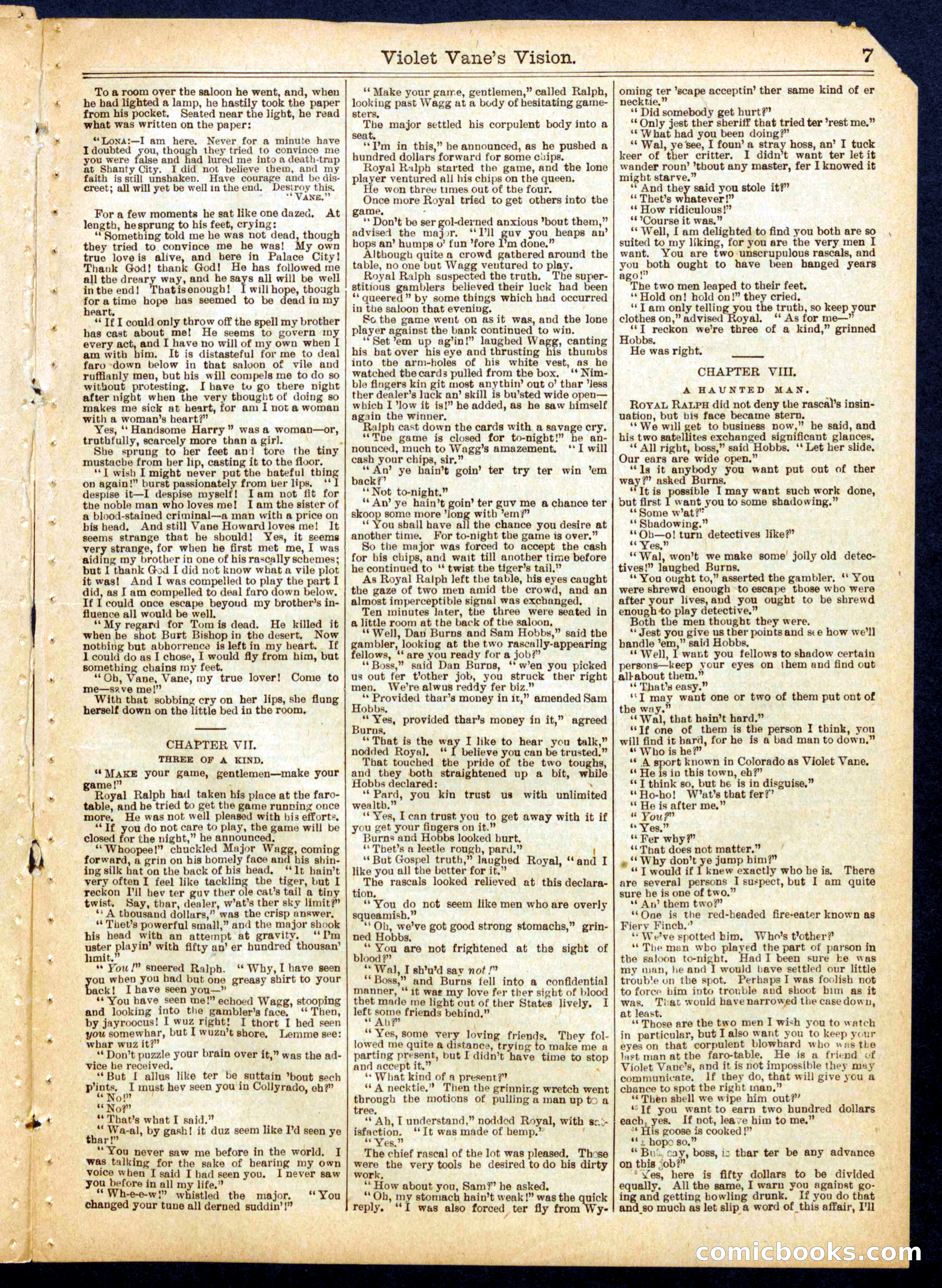 Beadle's Half Dime Library No. 763 — page 7 of 16