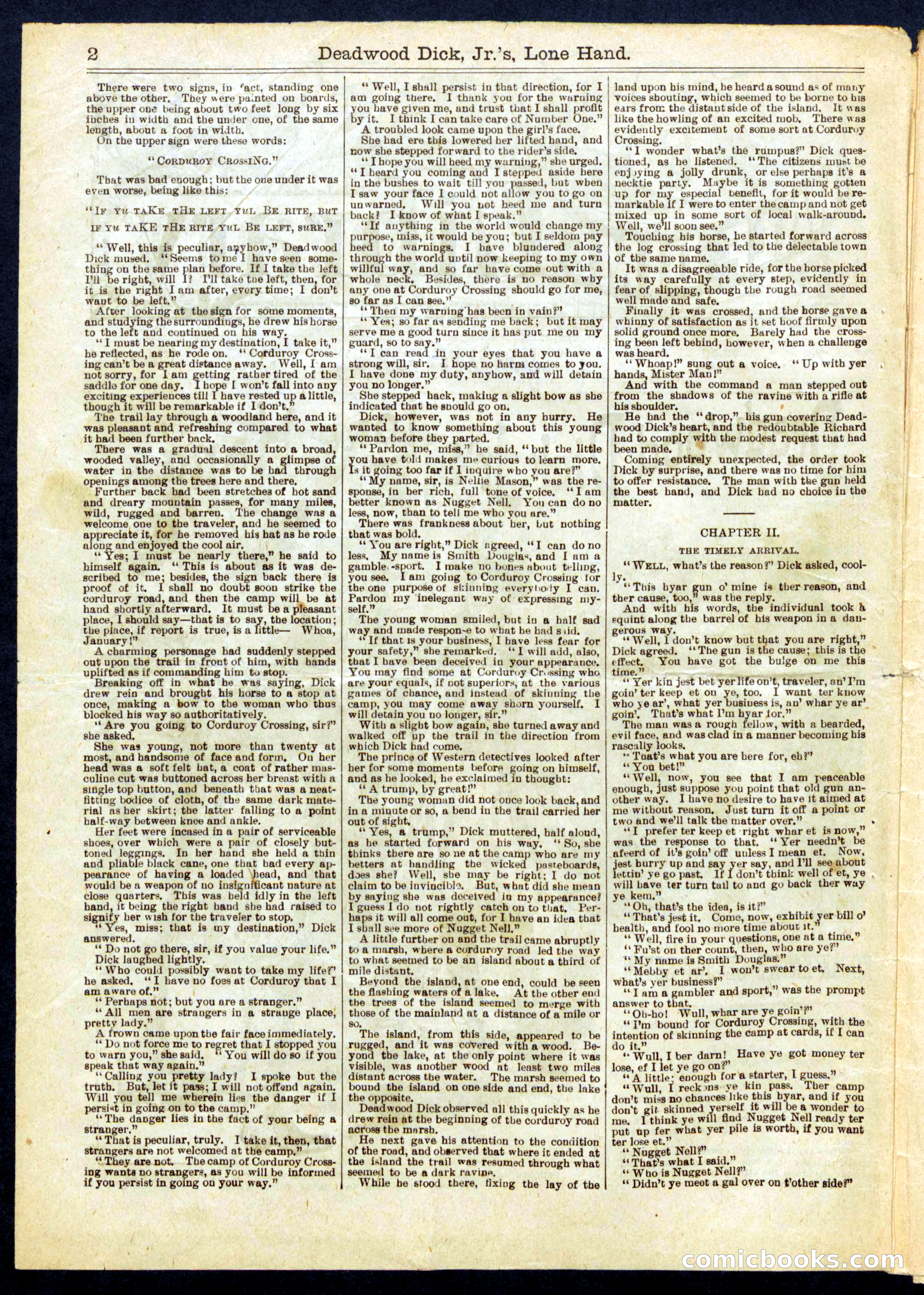 Beadle's Half Dime Library No. 764 — page 2 of 16