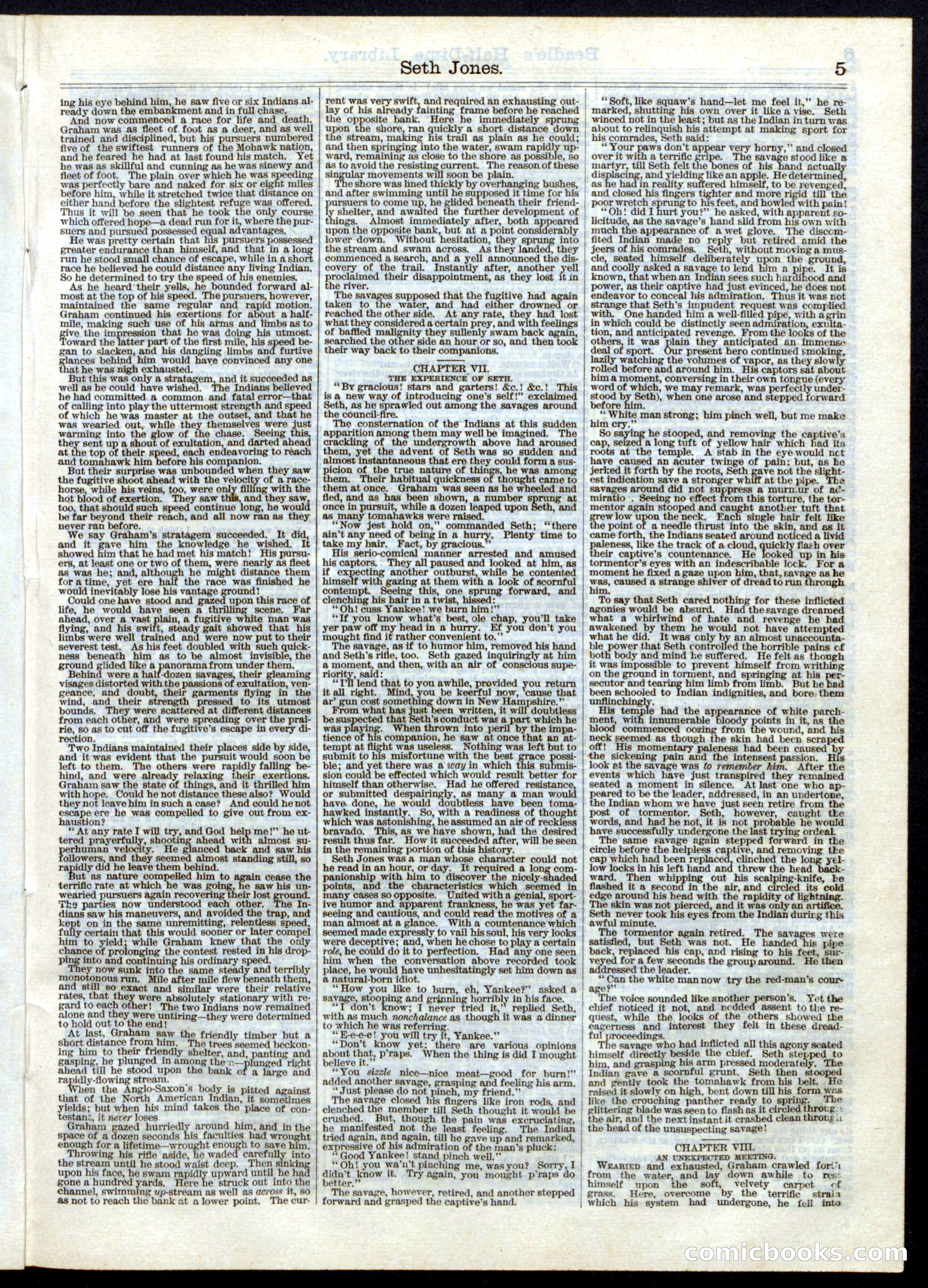 Beadle's Half Dime Library, No. 8 — page 5 of 16