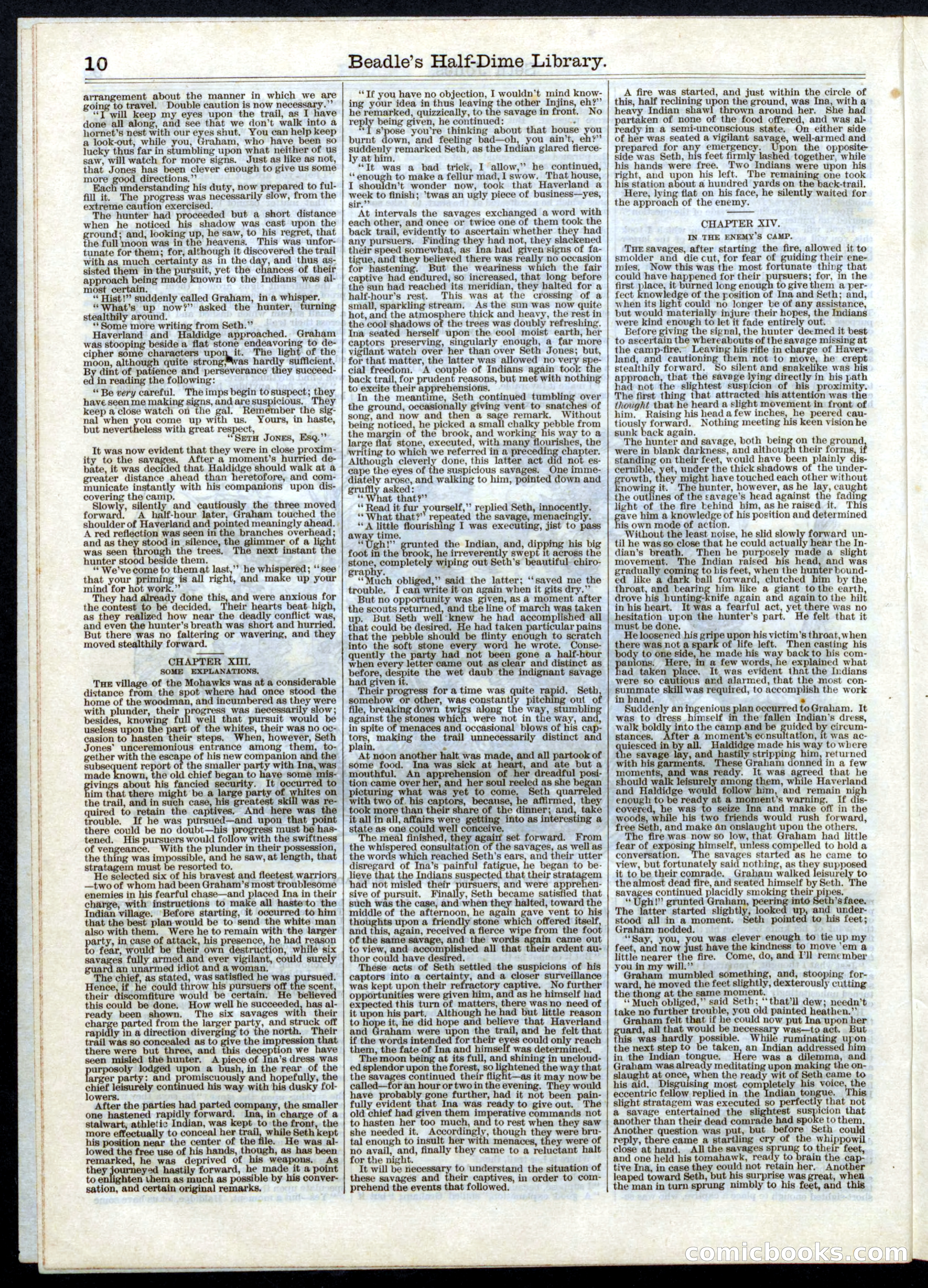 Beadle's Half Dime Library, No. 8 — page 10 of 16