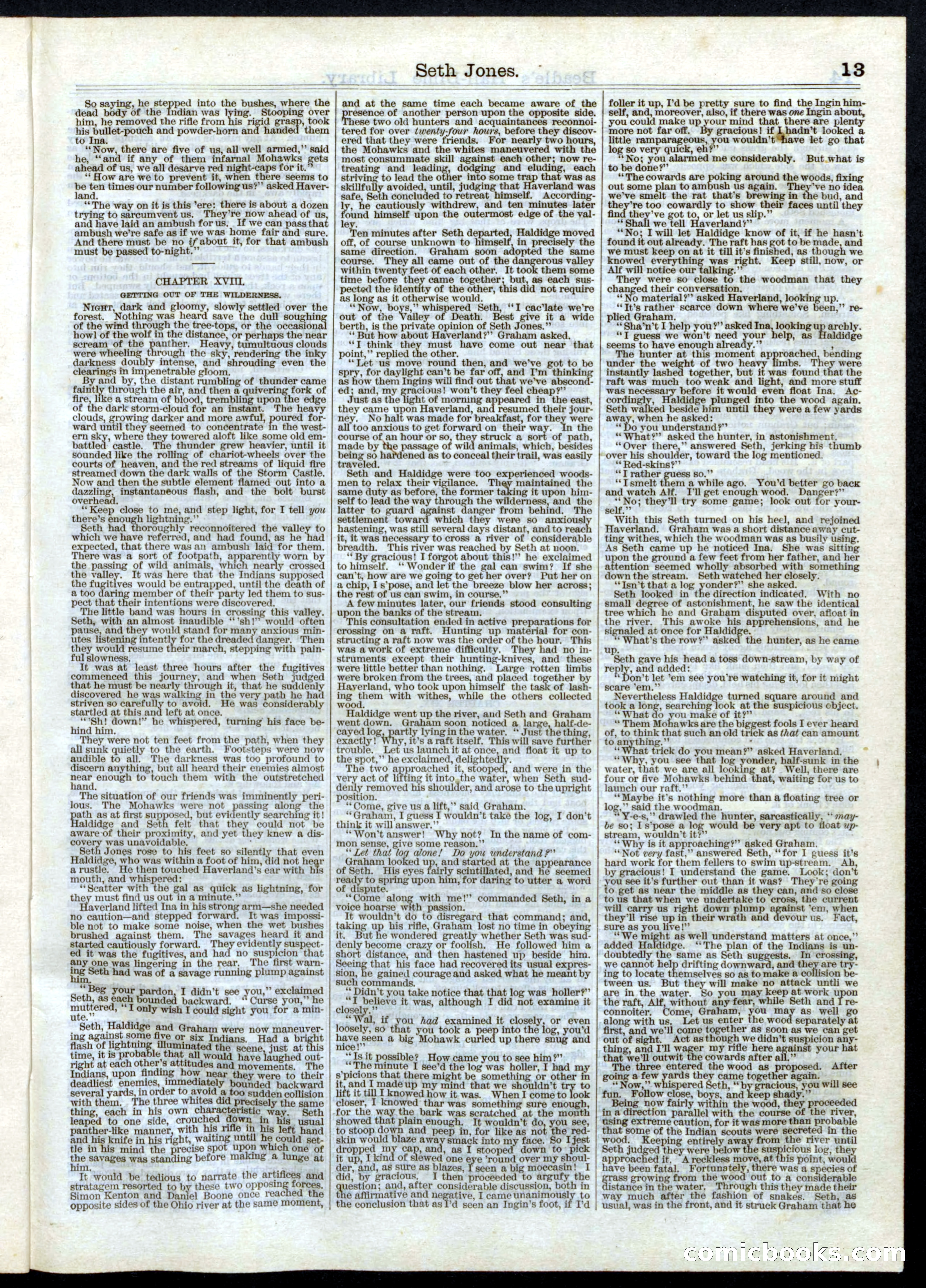 Beadle's Half Dime Library, No. 8 — page 13 of 16