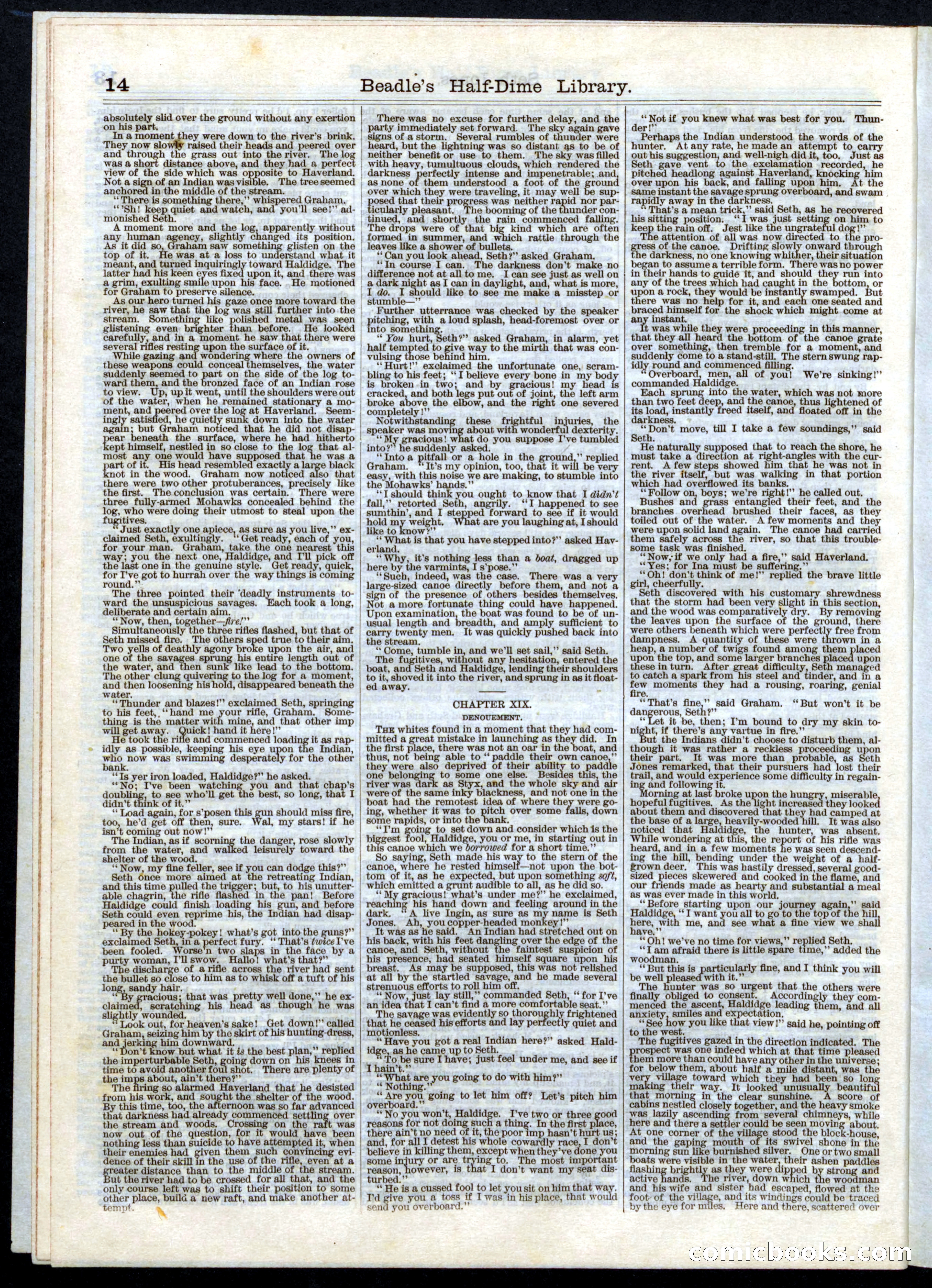Beadle's Half Dime Library, No. 8 — page 14 of 16