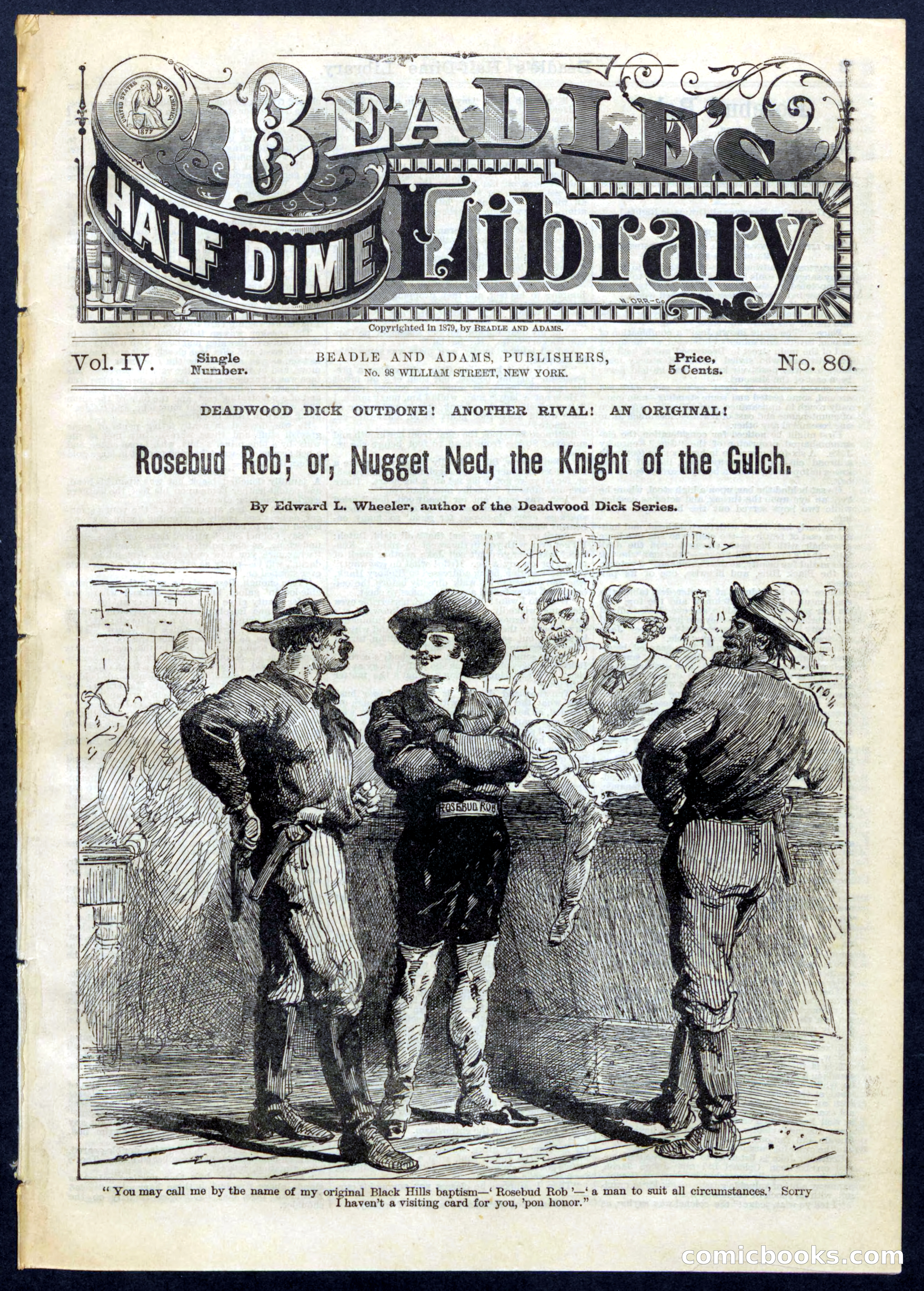 Beadle's Half Dime Library, No. 80 — page 1 of 16