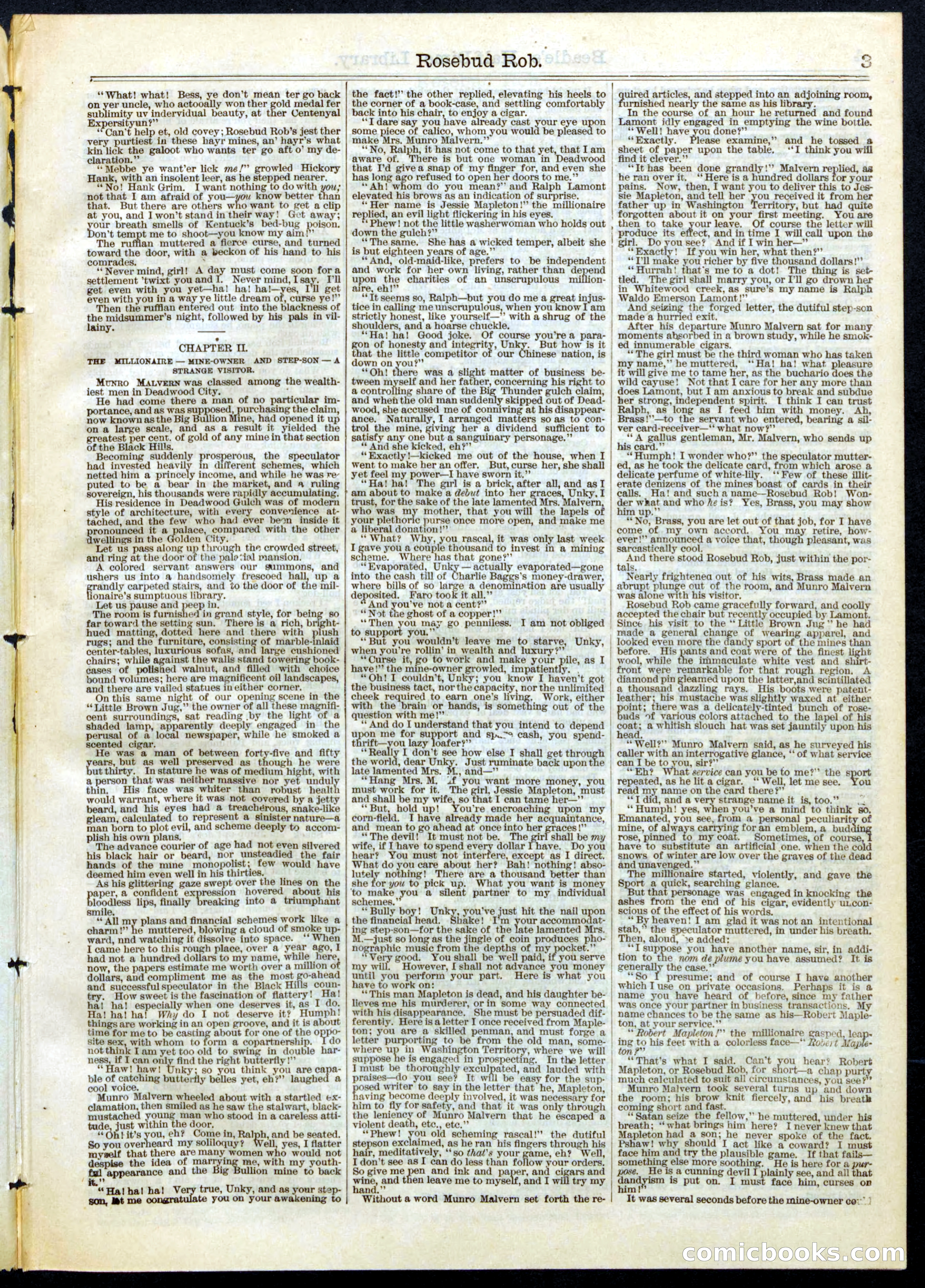Beadle's Half Dime Library, No. 80 — page 3 of 16