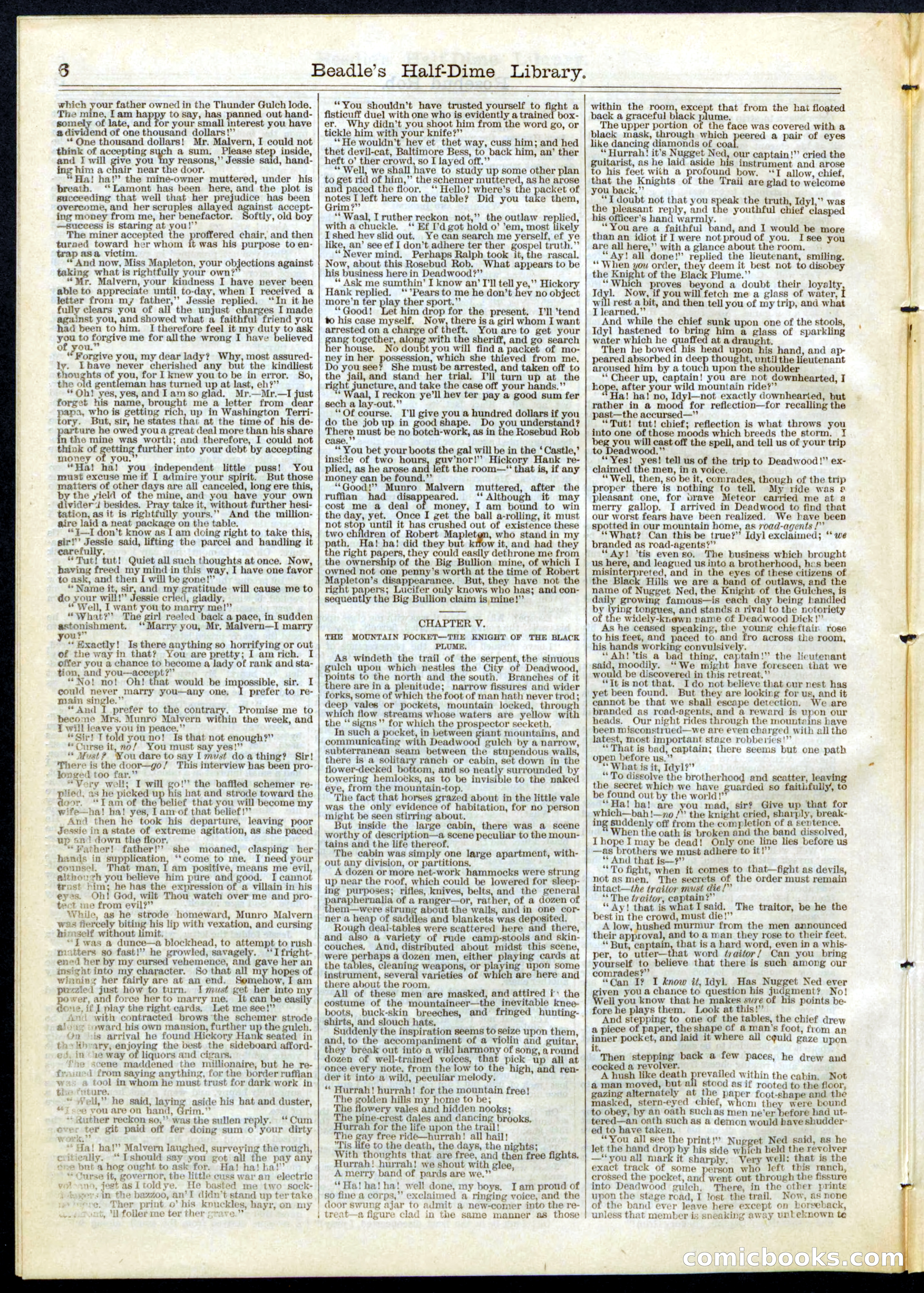Beadle's Half Dime Library, No. 80 — page 6 of 16
