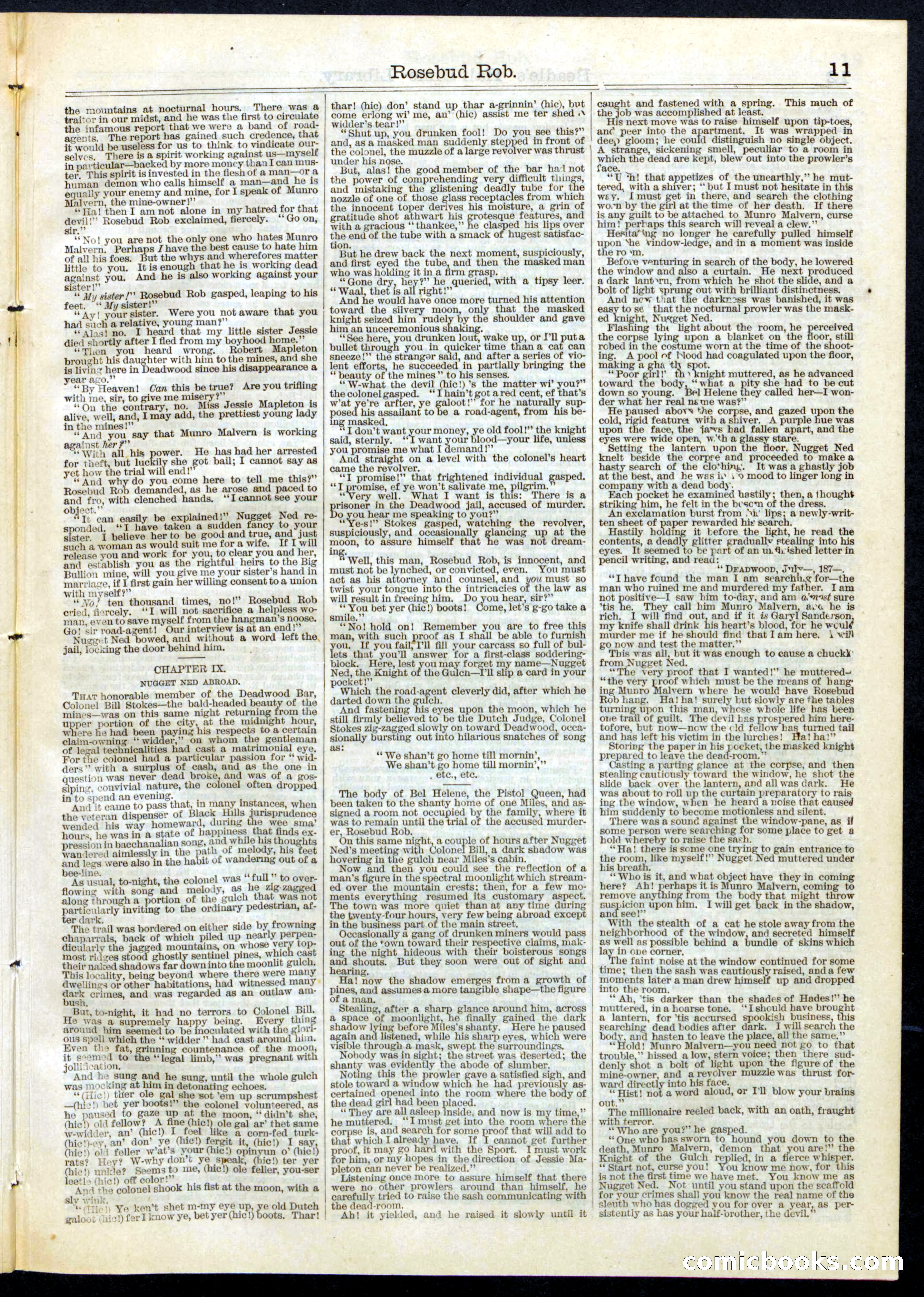 Beadle's Half Dime Library, No. 80 — page 11 of 16