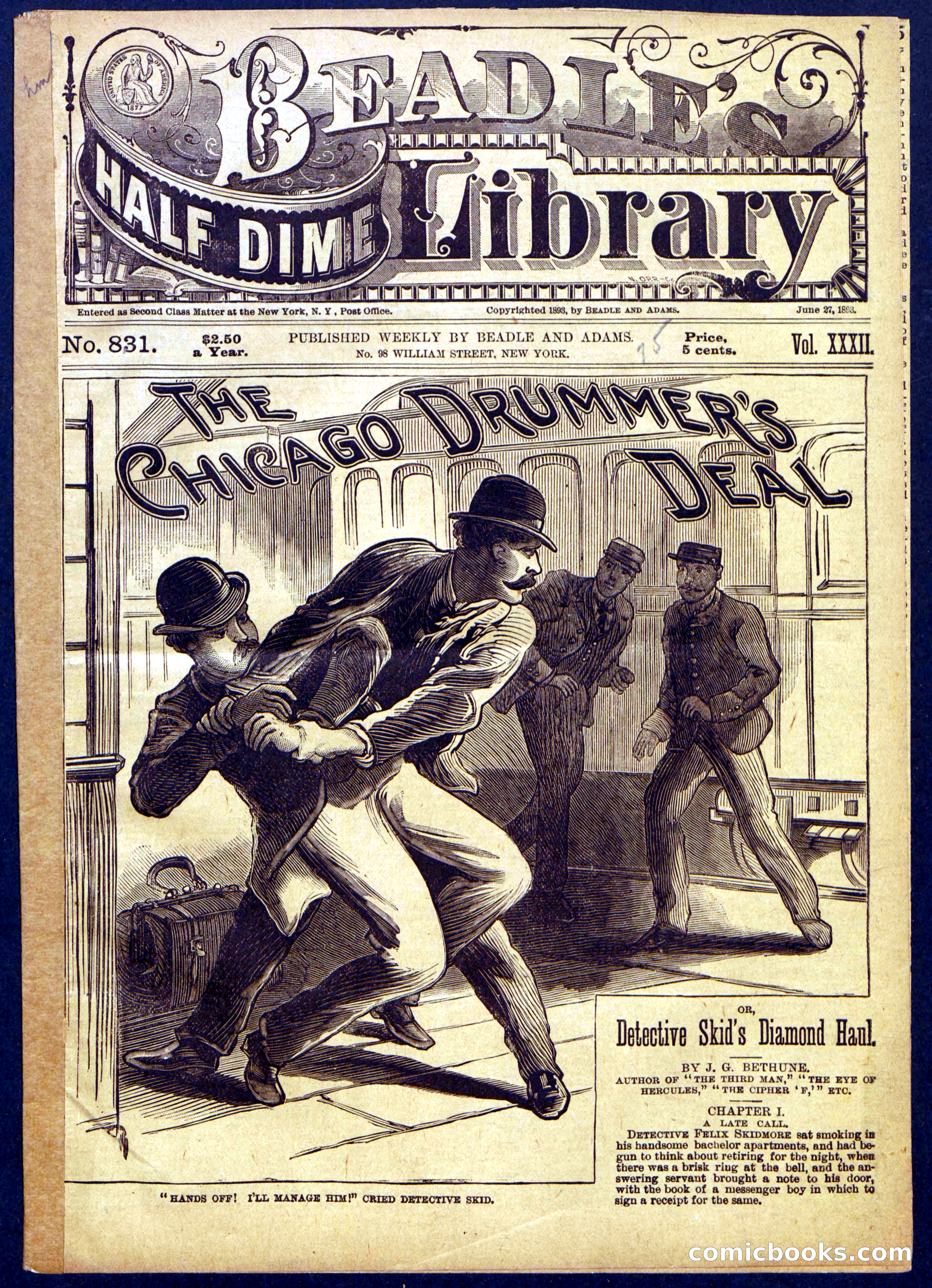 Beadle's Half Dime Library, No. 831 — page 1 of 16