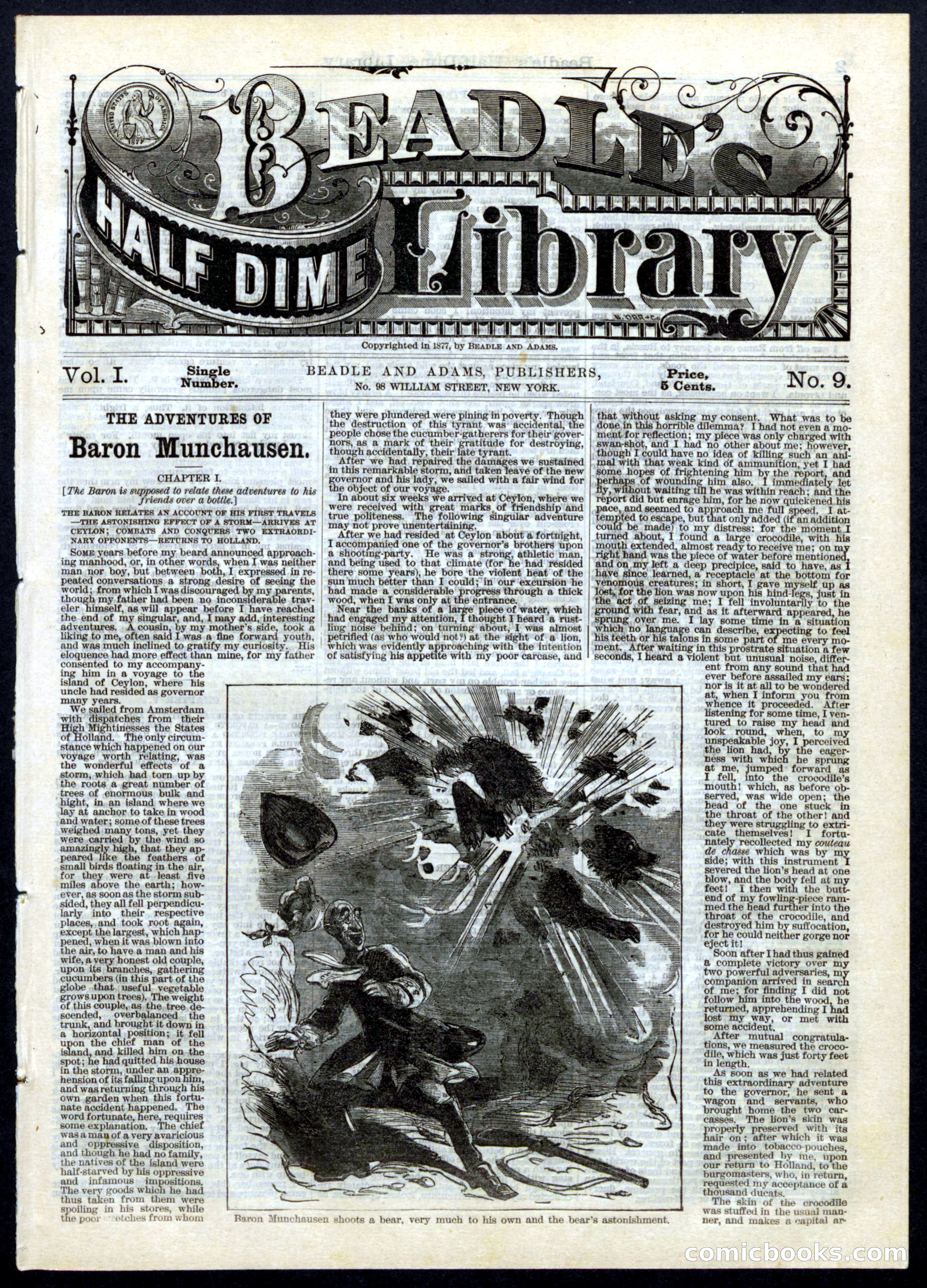 Beadle's Half Dime Library, No. 9 — page 1 of 16