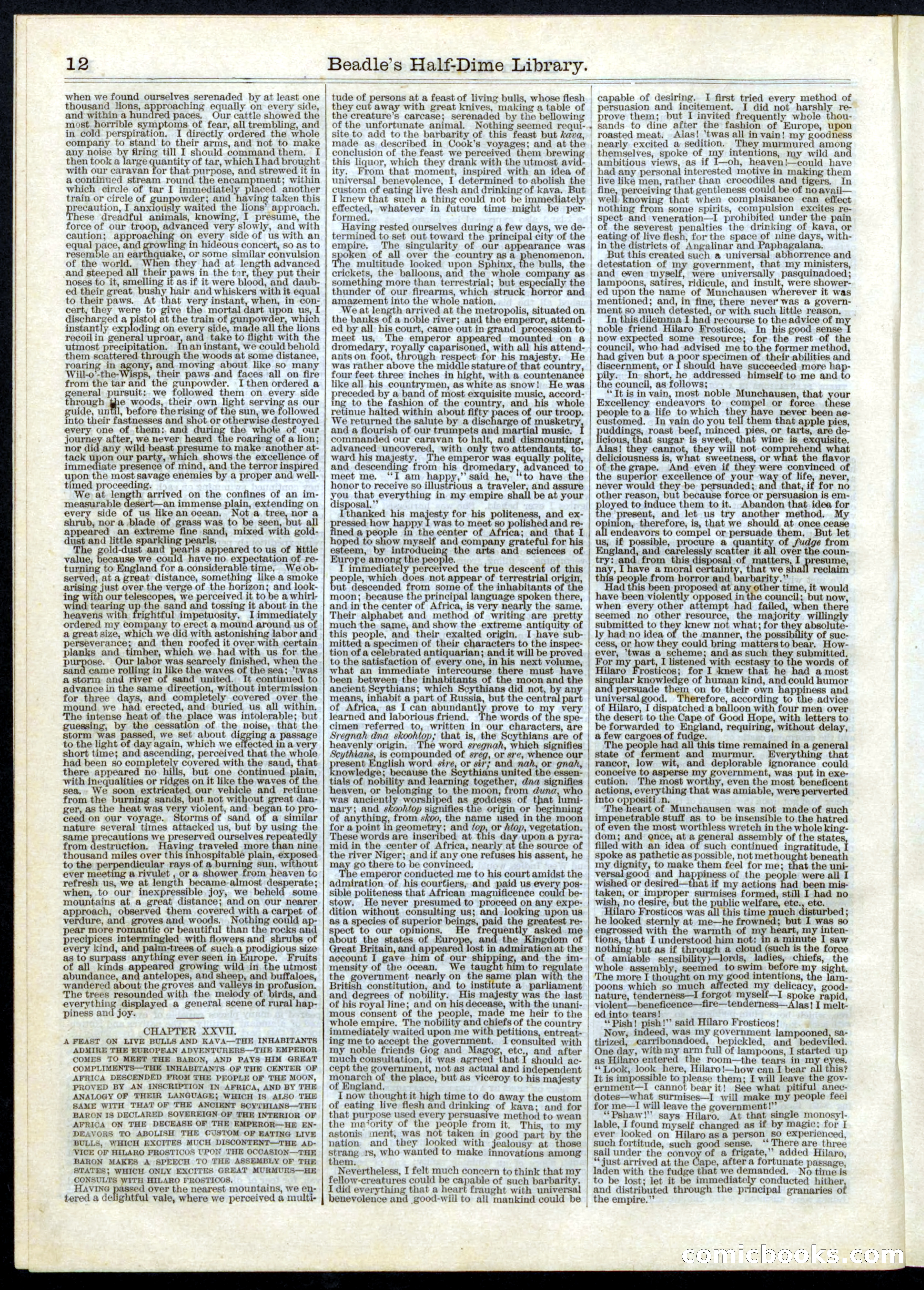 Beadle's Half Dime Library, No. 9 — page 12 of 16