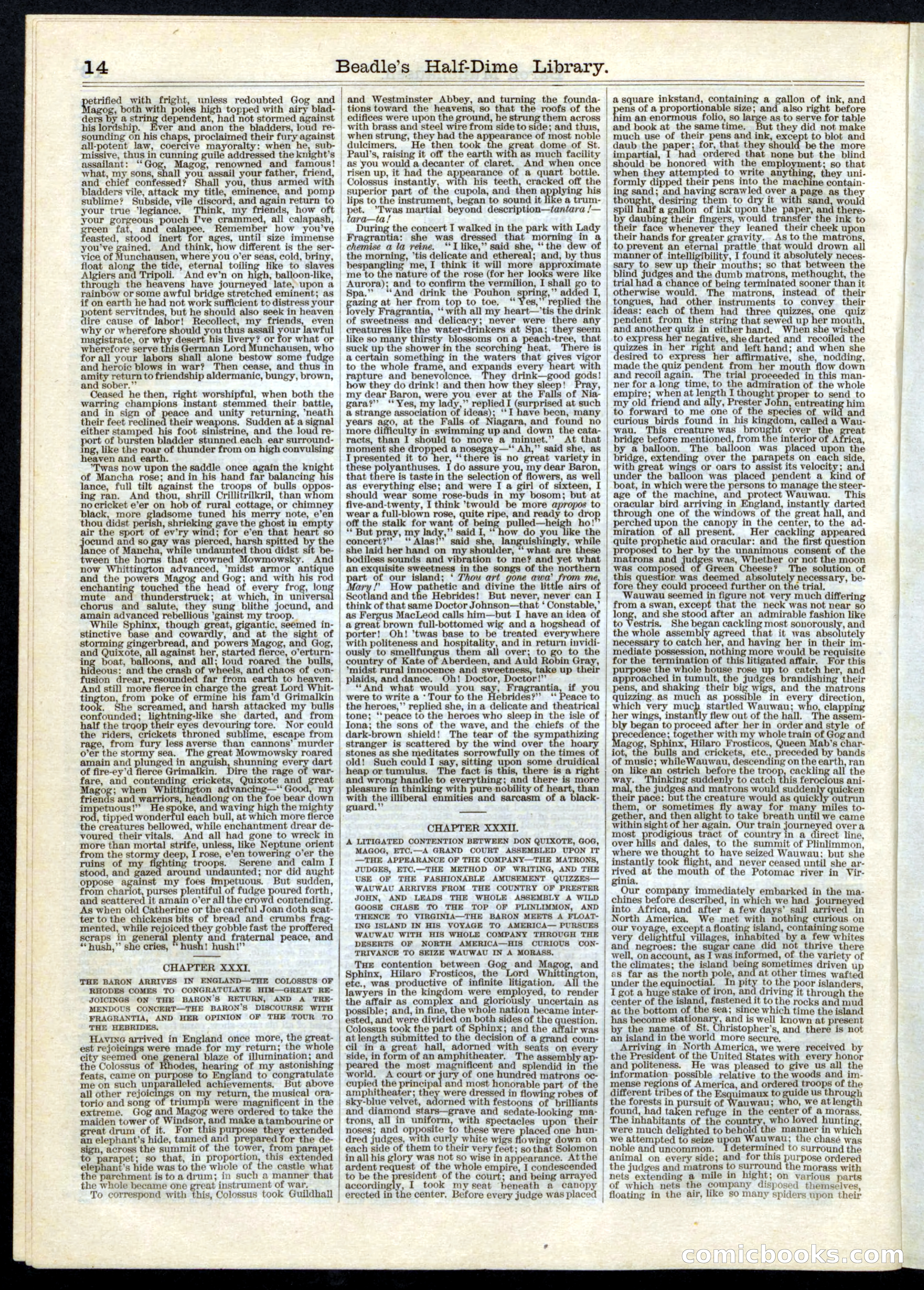 Beadle's Half Dime Library, No. 9 — page 14 of 16