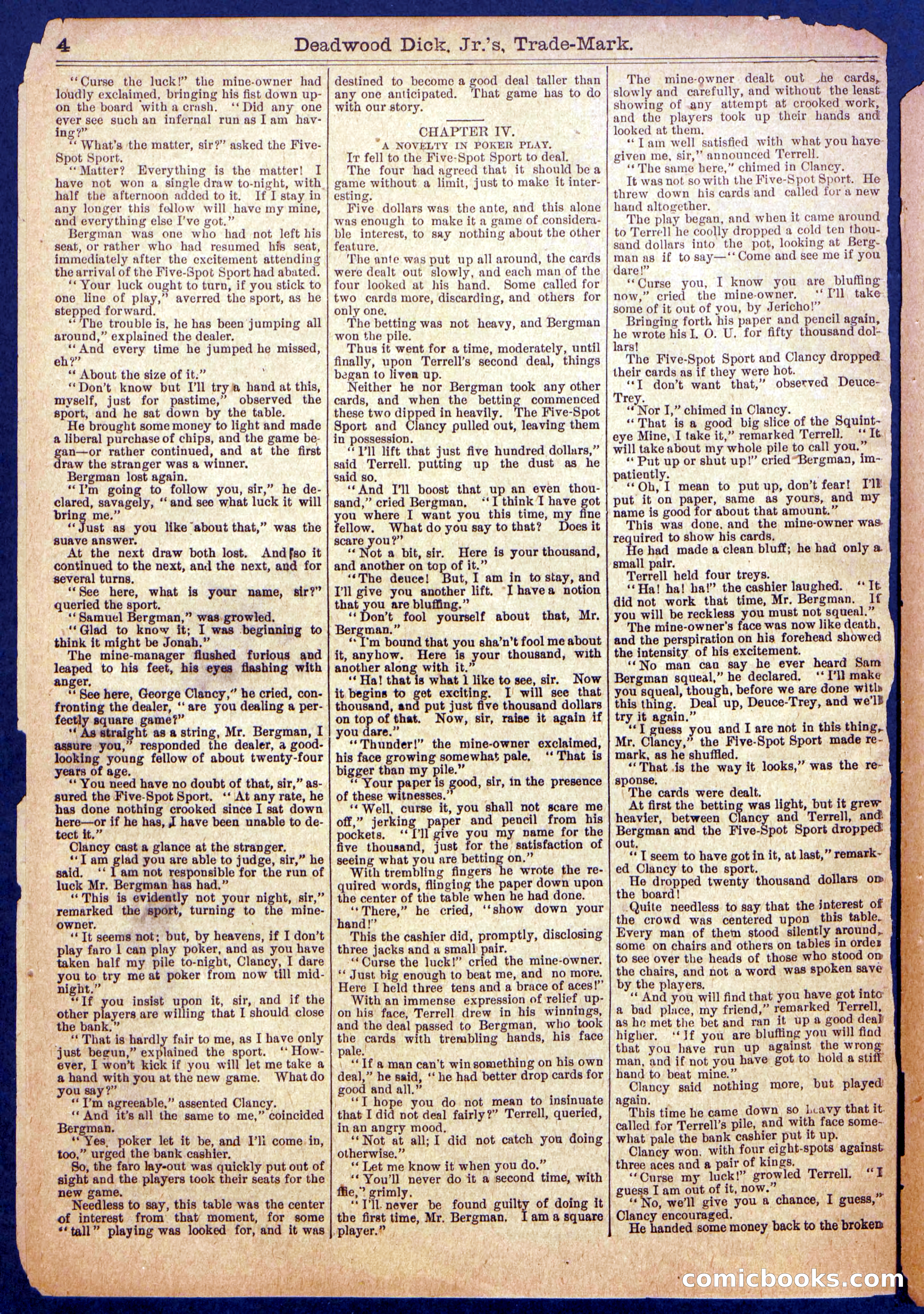 Beadle's Half Dime Library No. 904 — page 4 of 16