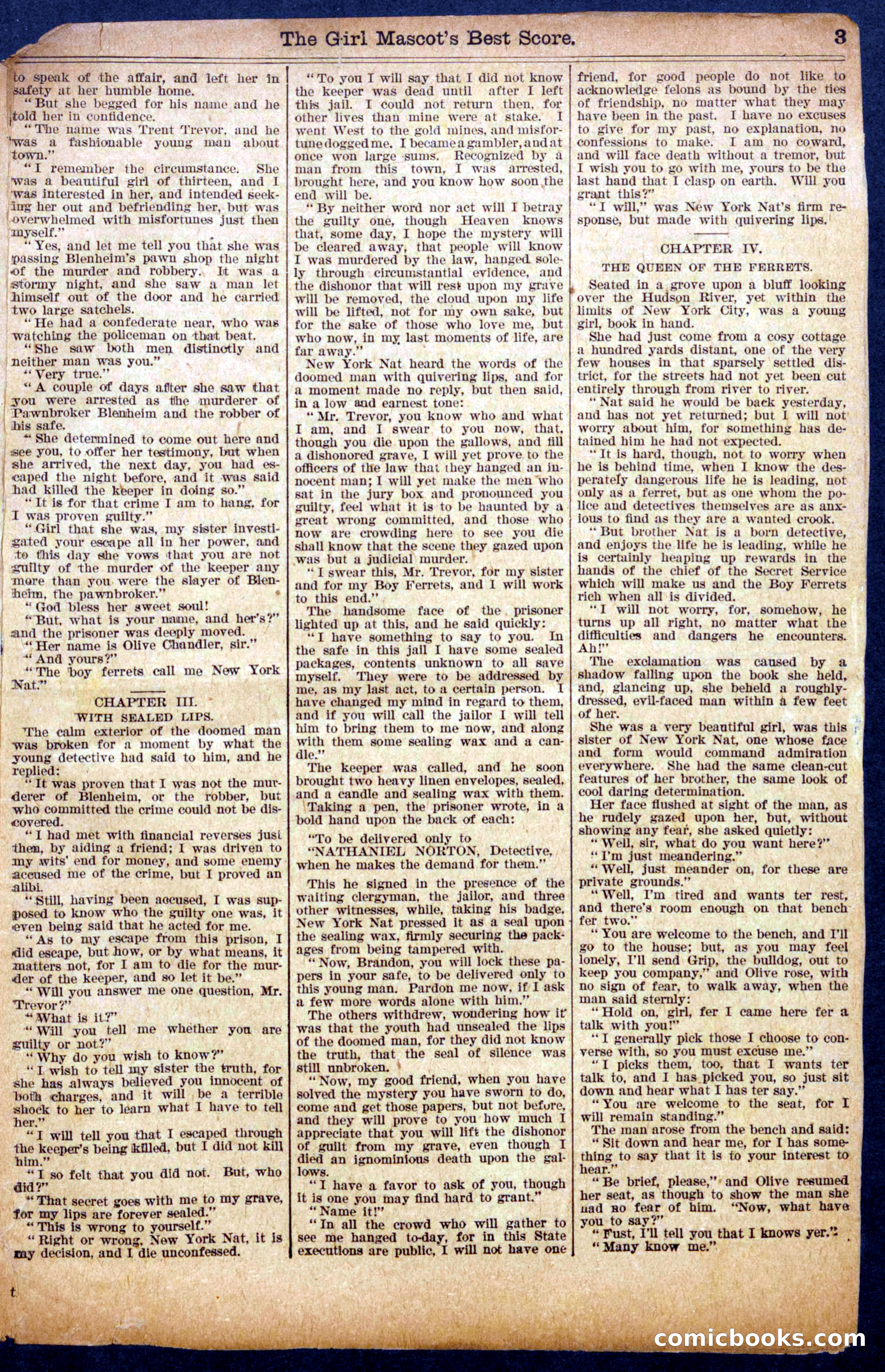 Beadle's Half Dime Library, No. 926 — page 3 of 16