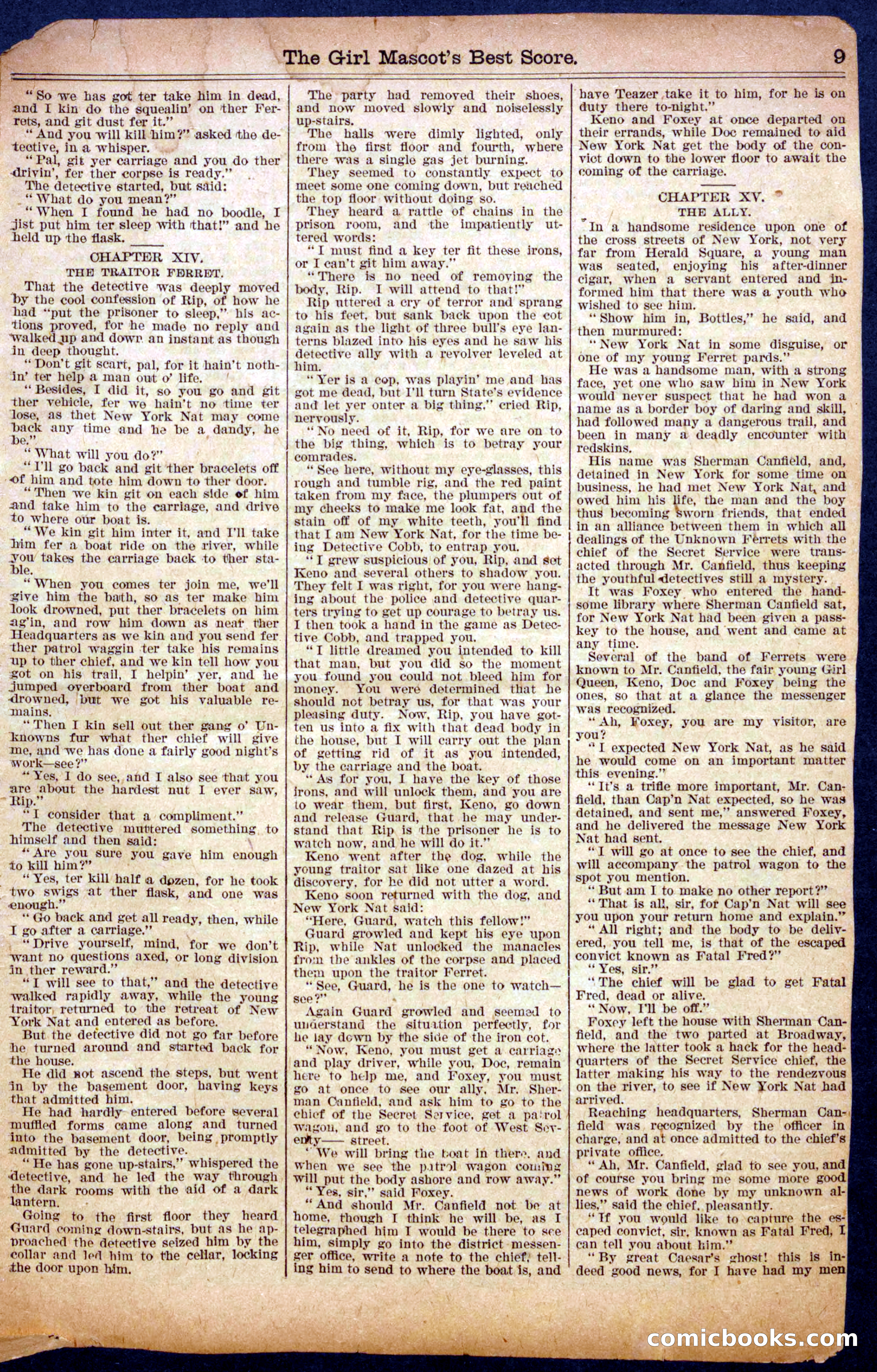 Beadle's Half Dime Library, No. 926 — page 9 of 16