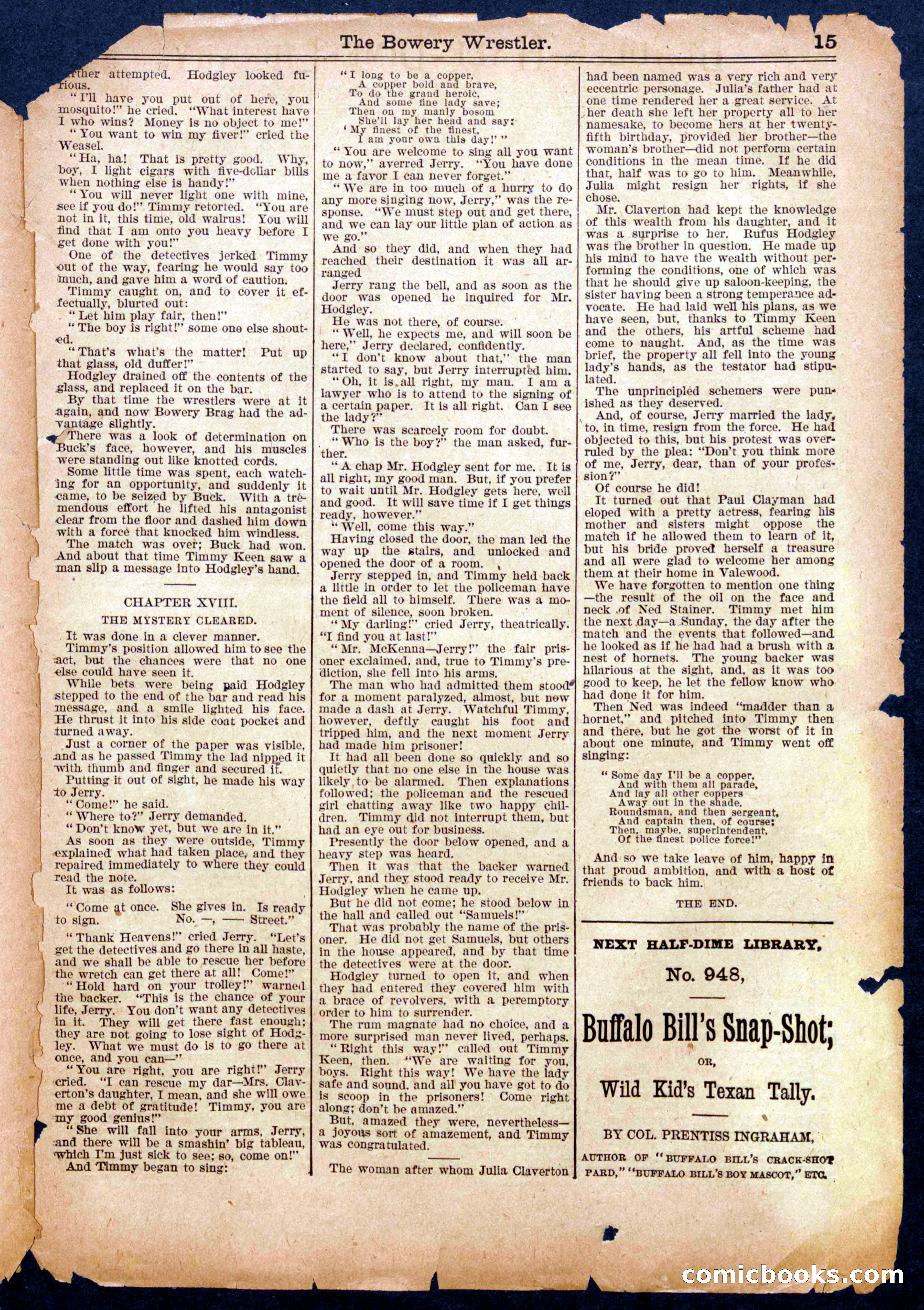 Beadle's Half Dime Library No. 947 — page 15 of 16