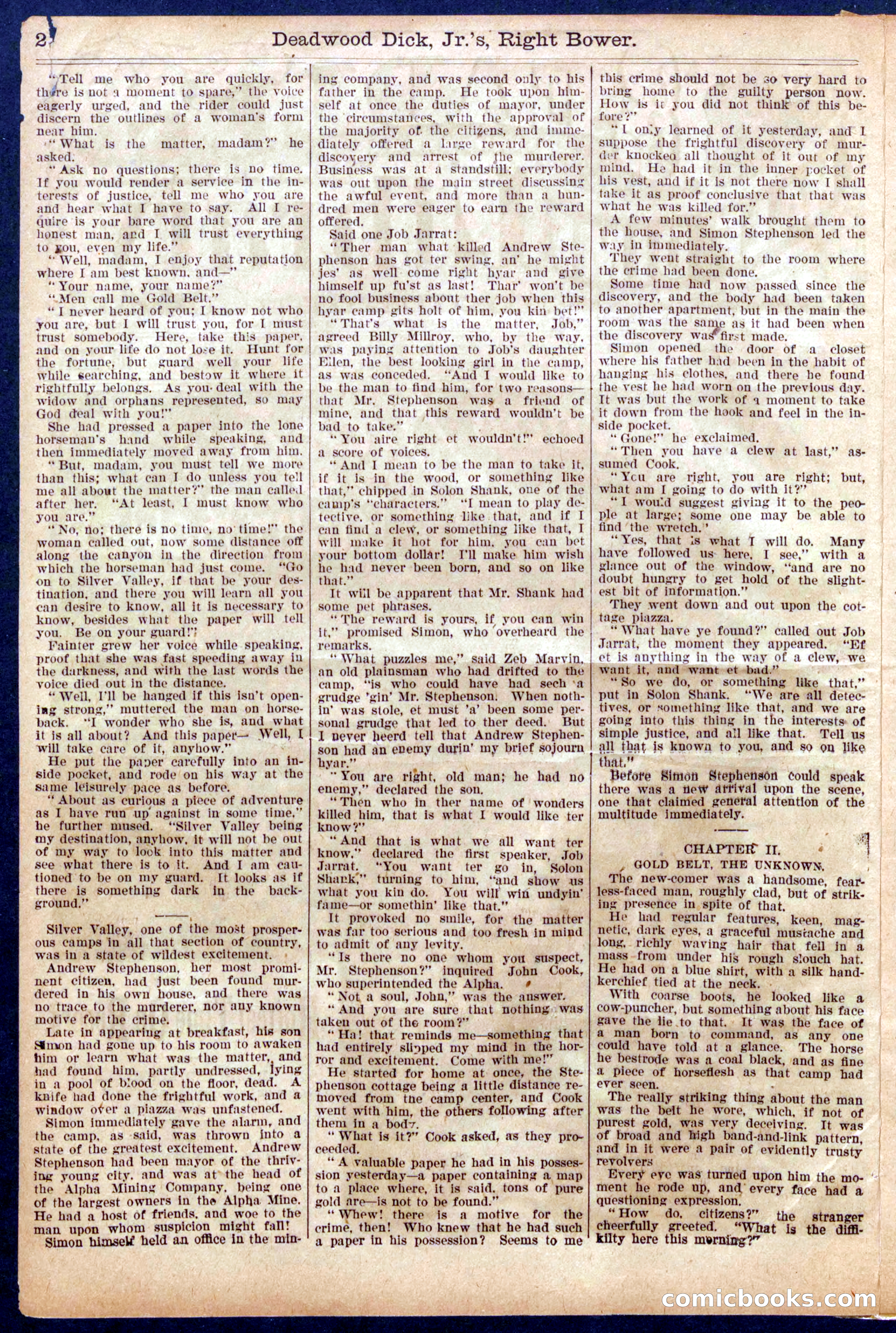 Beadle's Half Dime Library No. 951 — page 2 of 16