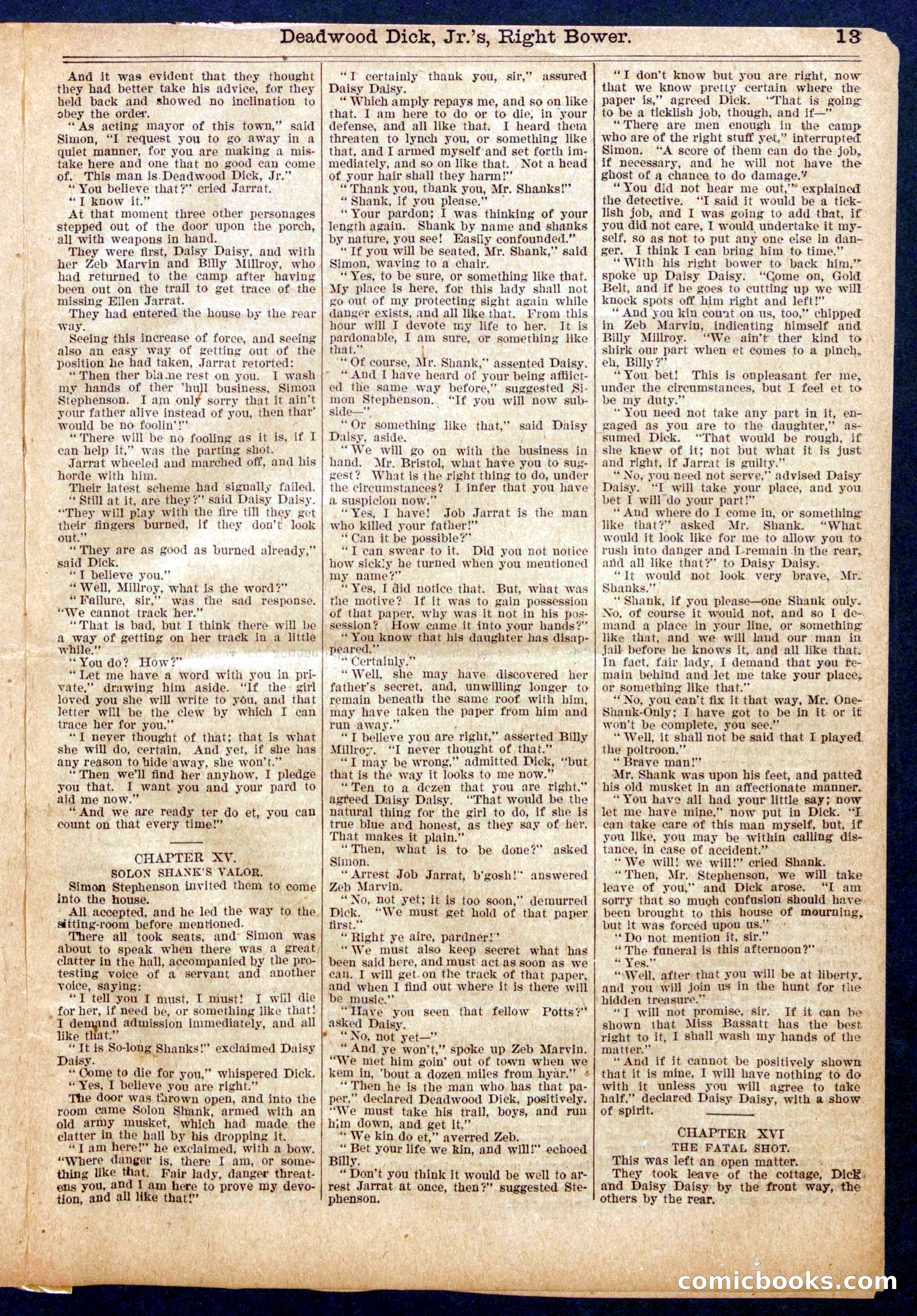 Beadle's Half Dime Library No. 951 — page 13 of 16