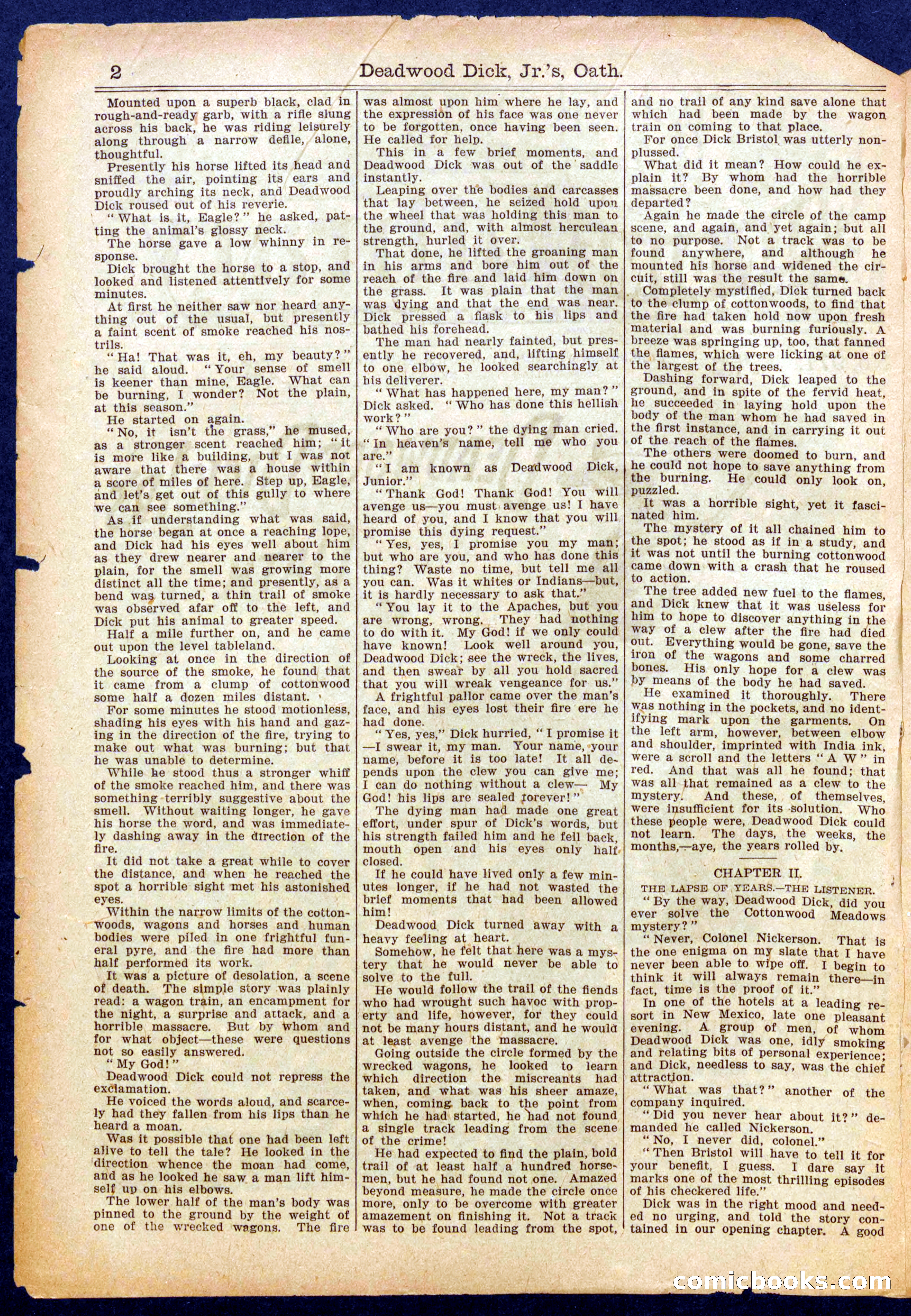 Beadle's Half Dime Library No. 971 — page 2 of 16