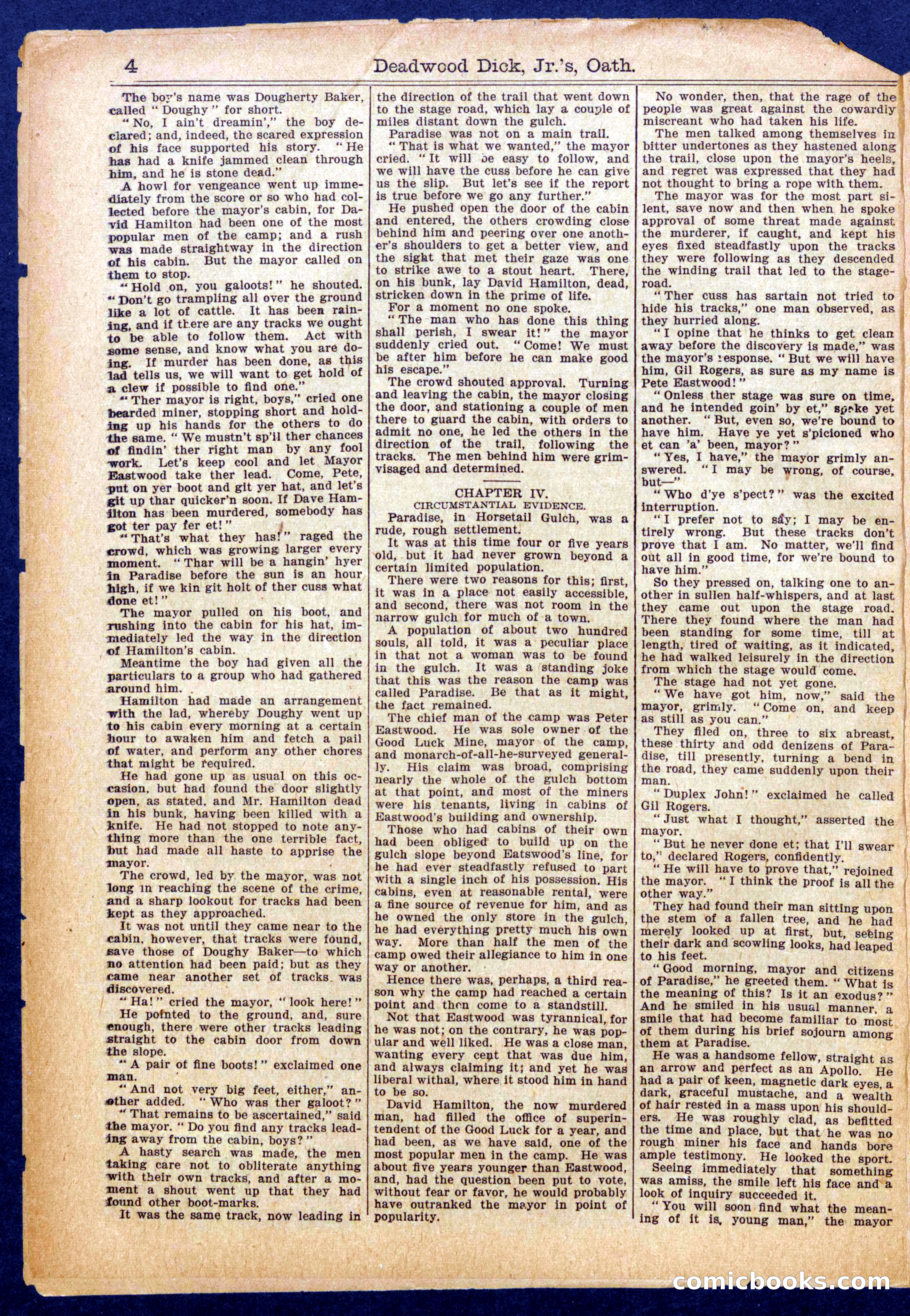 Beadle's Half Dime Library No. 971 — page 4 of 16