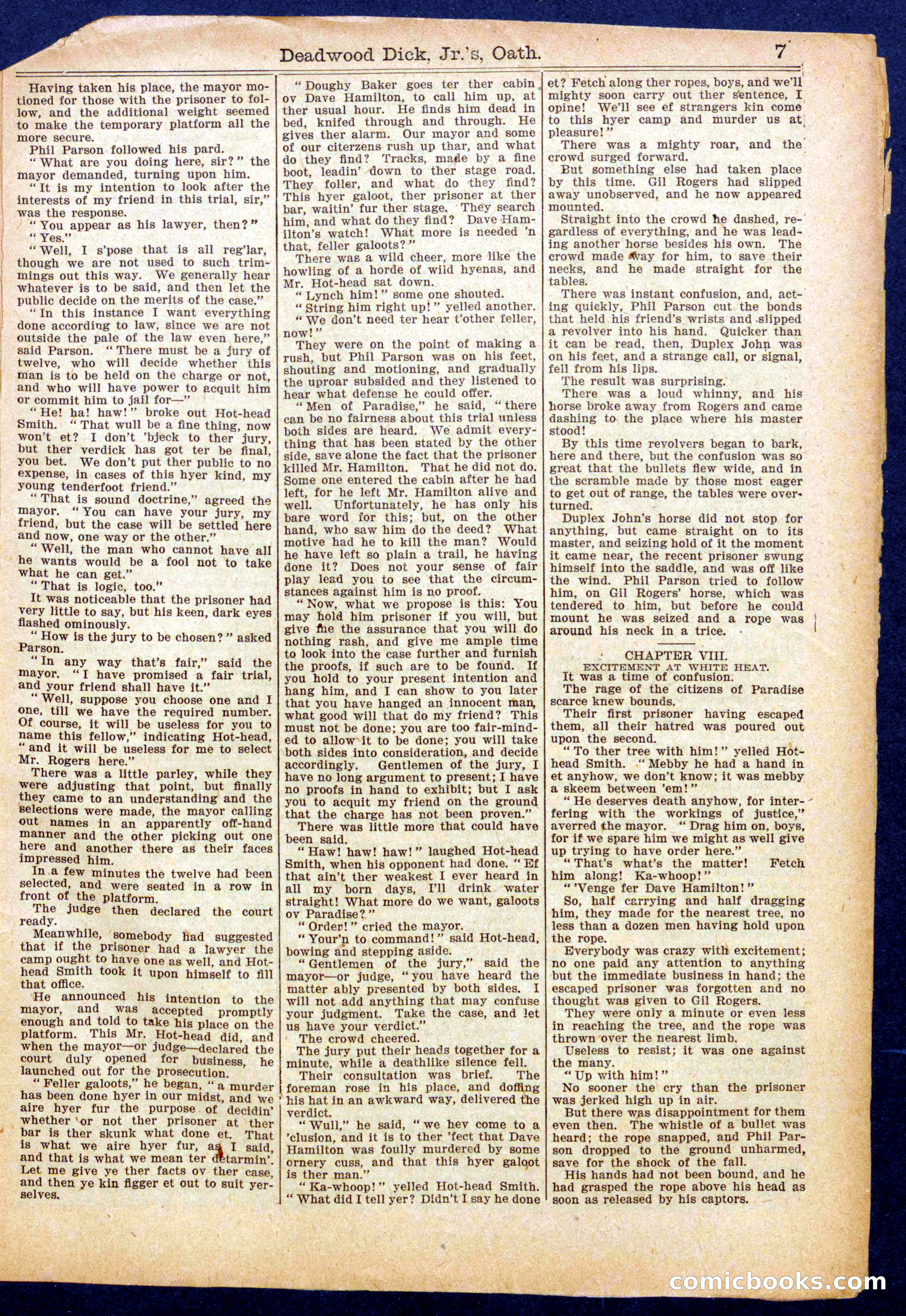 Beadle's Half Dime Library No. 971 — page 7 of 16