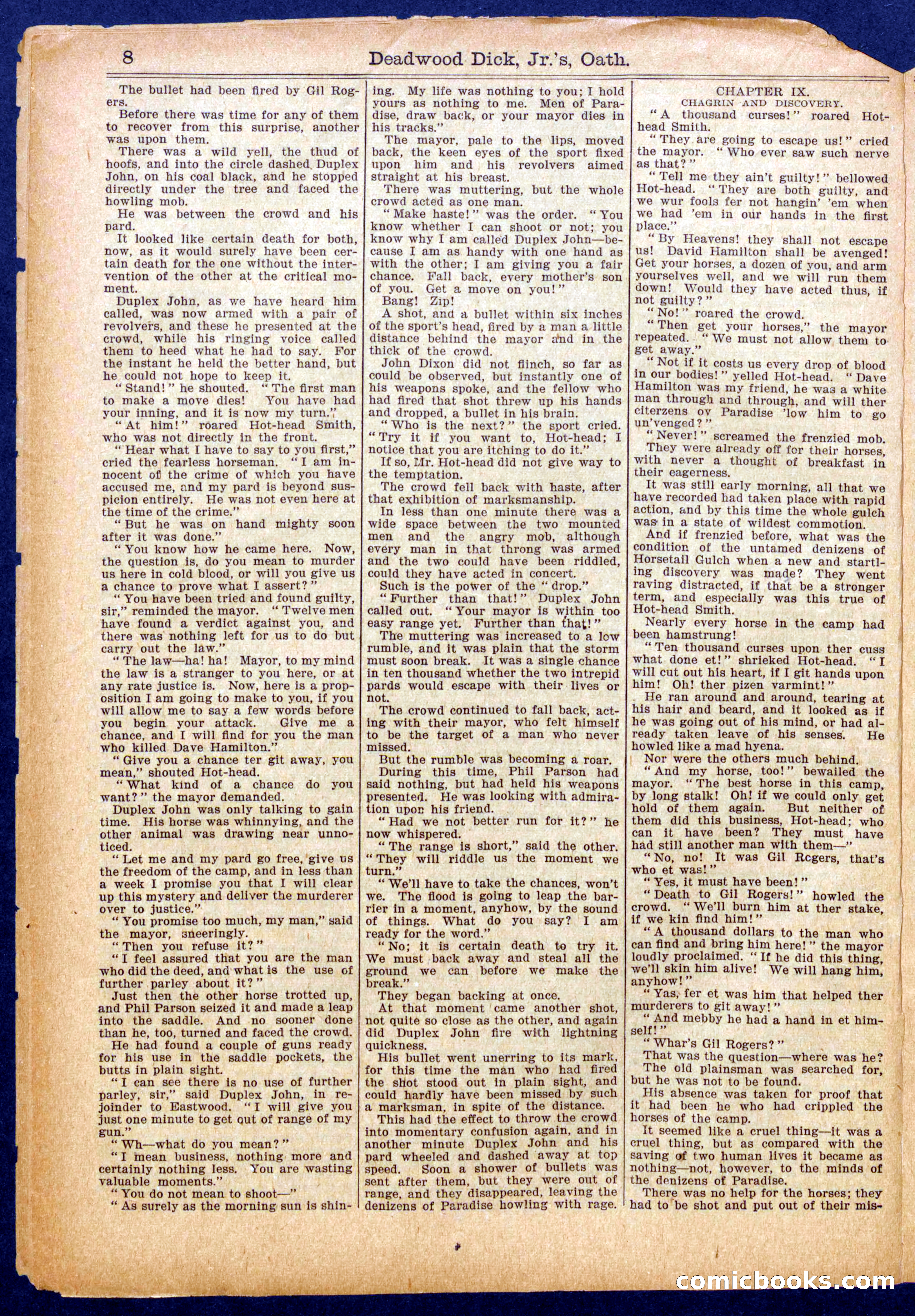 Beadle's Half Dime Library No. 971 — page 8 of 16