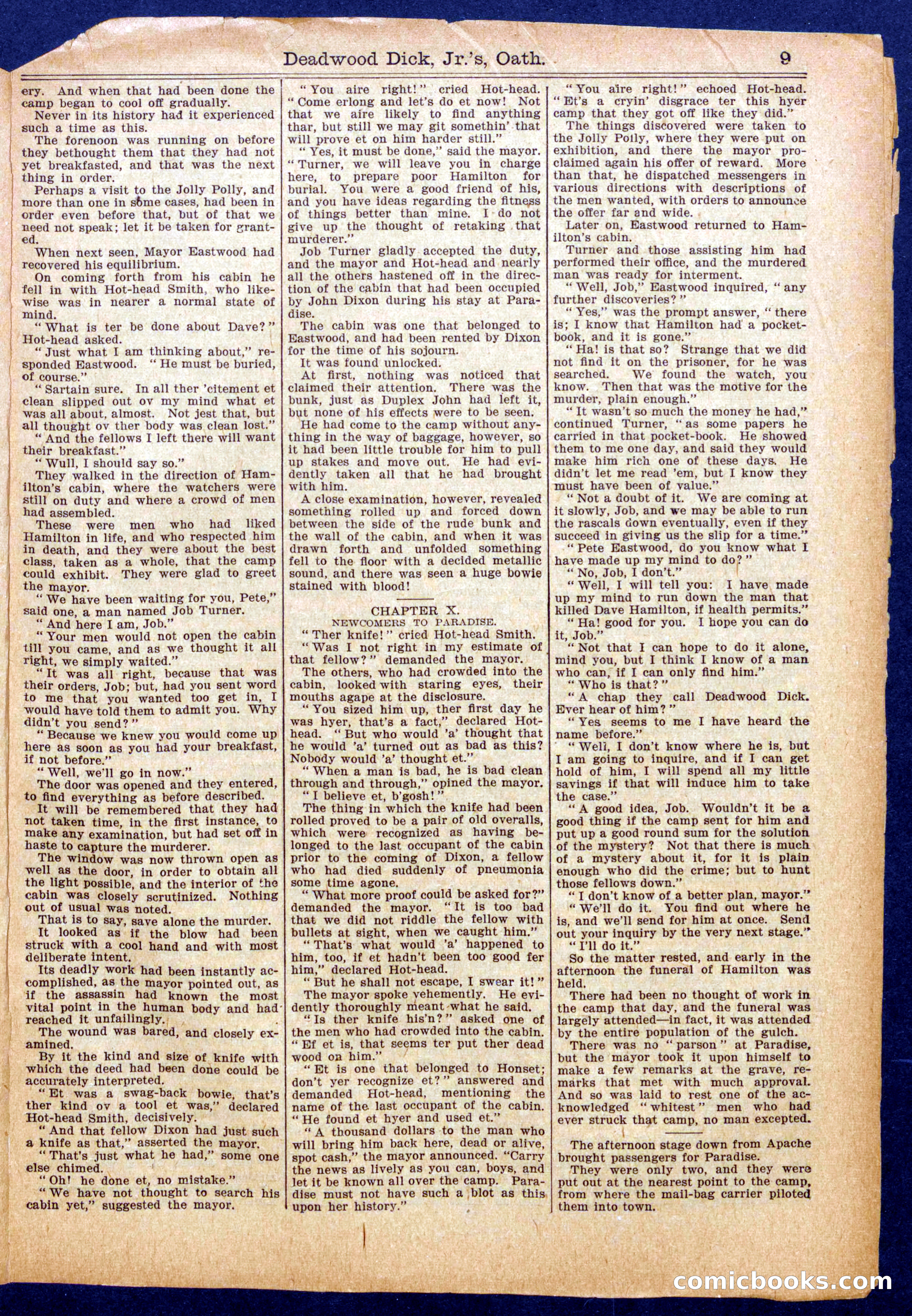 Beadle's Half Dime Library No. 971 — page 9 of 16