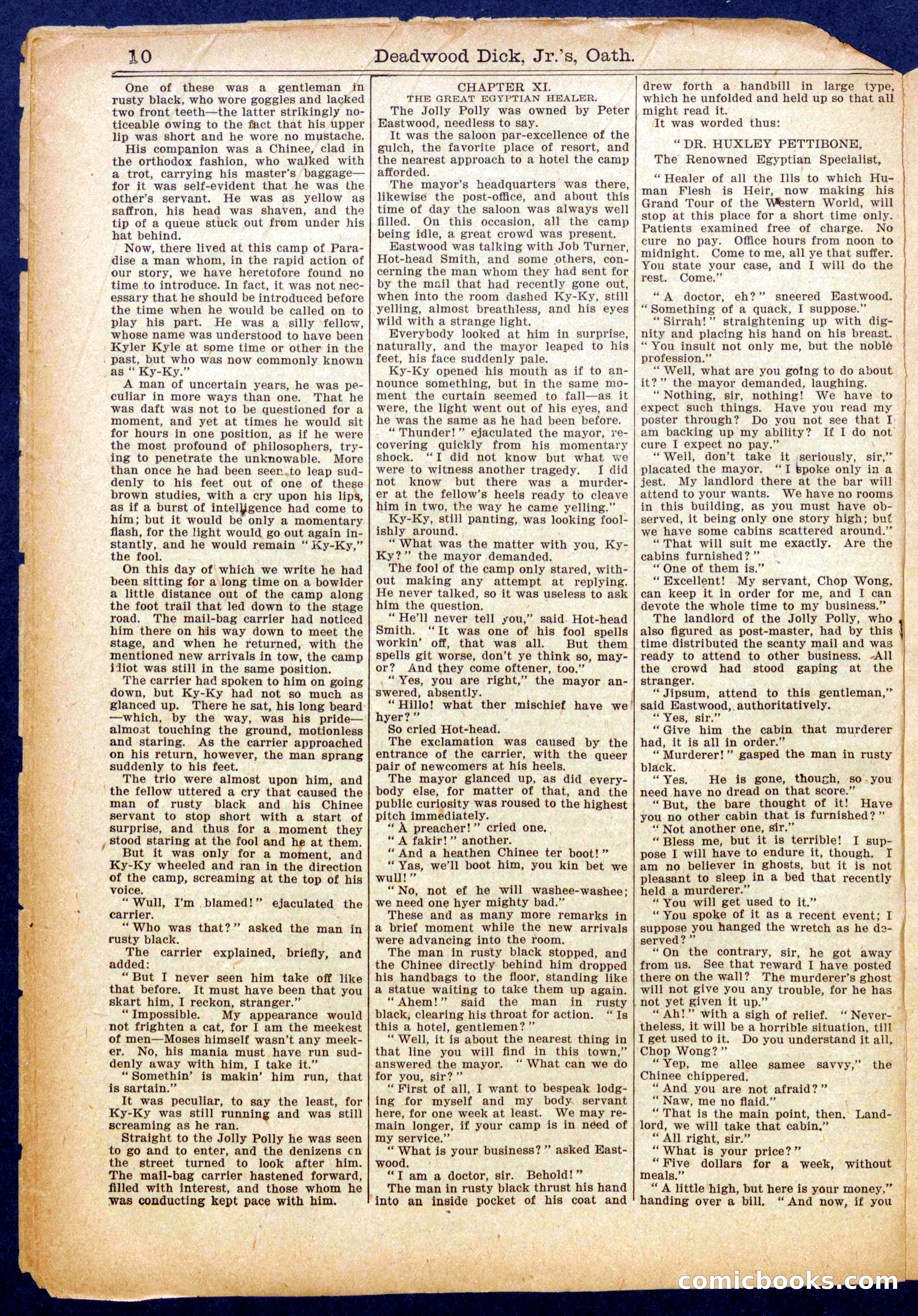 Beadle's Half Dime Library No. 971 — page 10 of 16