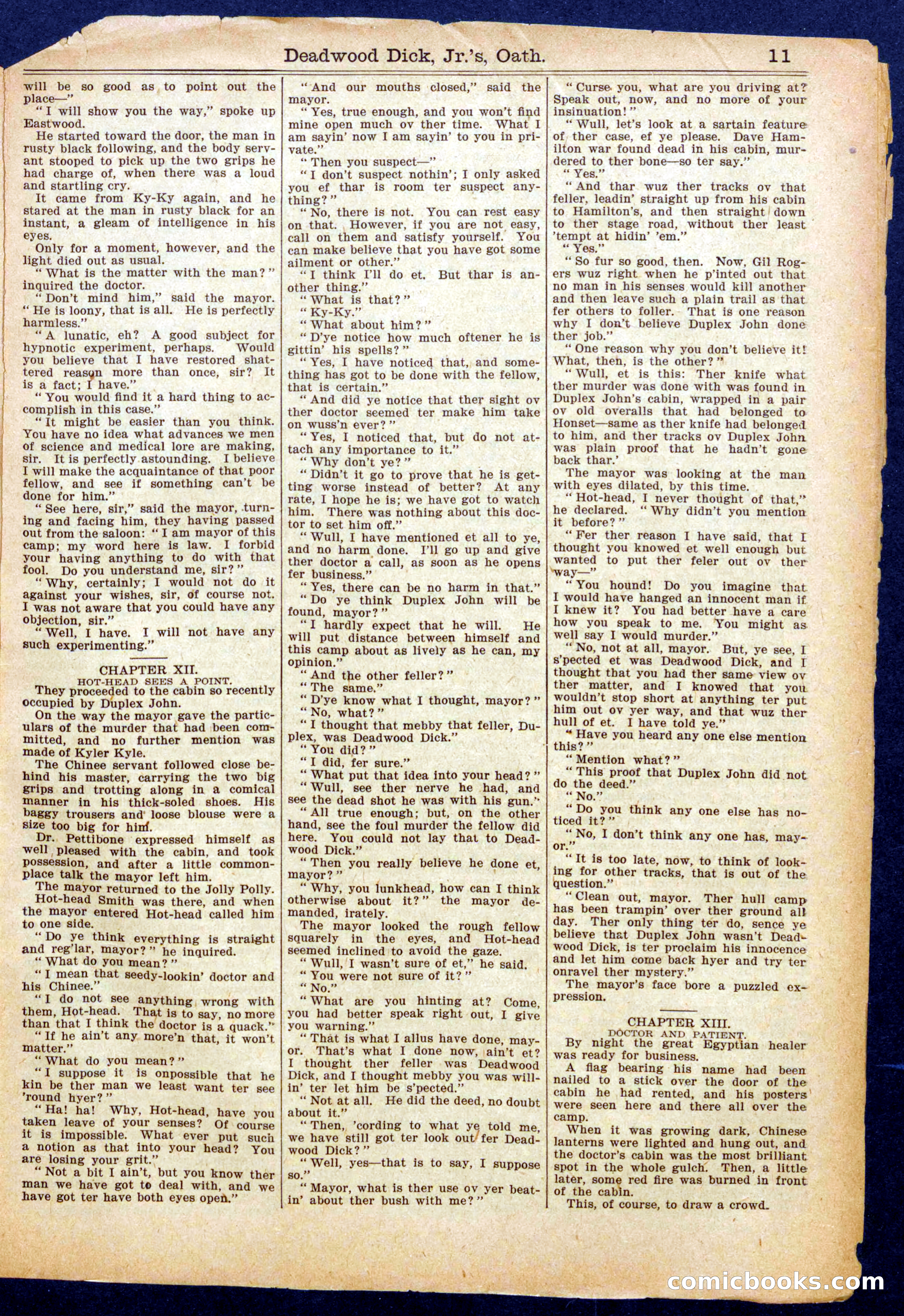 Beadle's Half Dime Library No. 971 — page 11 of 16