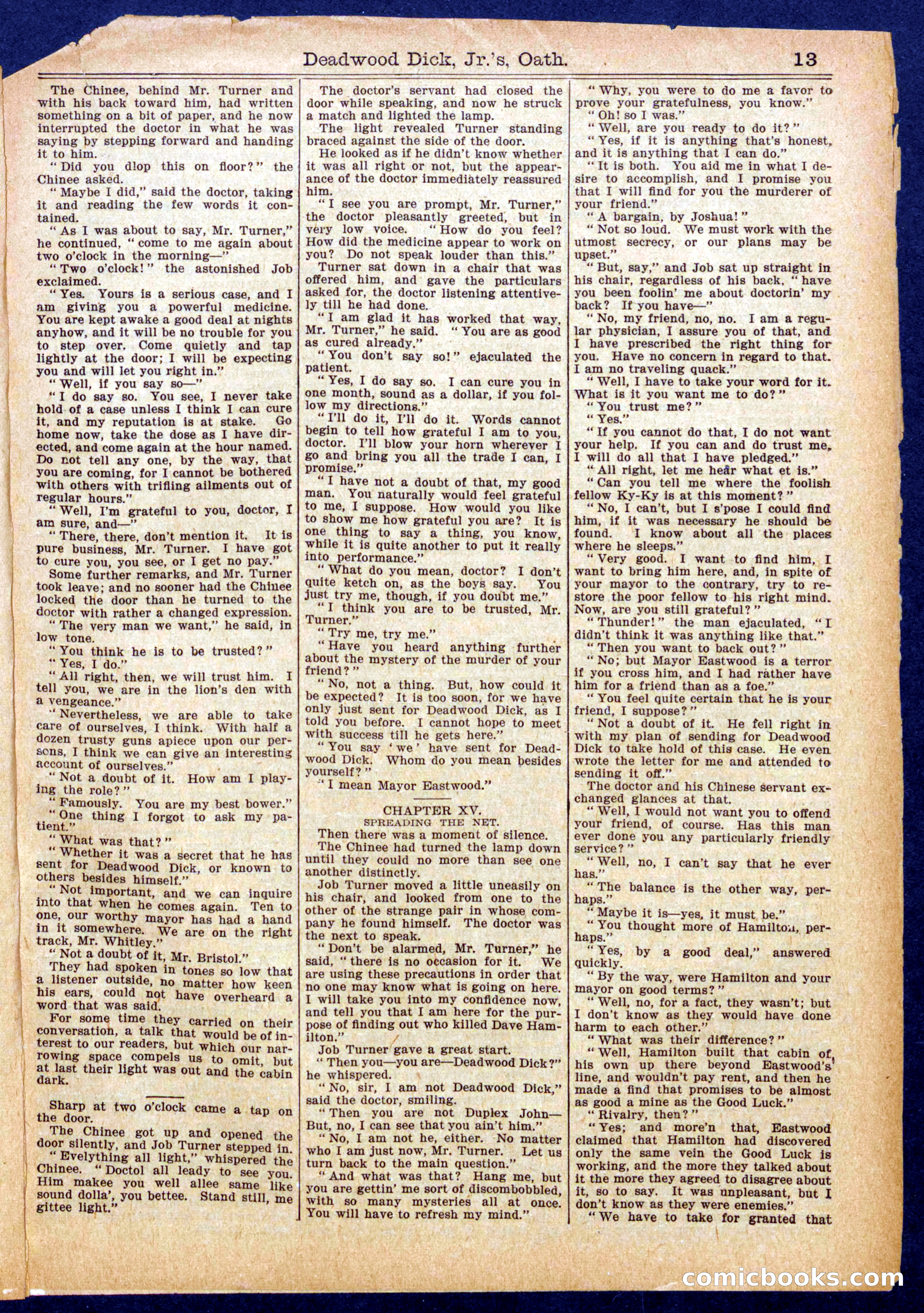 Beadle's Half Dime Library No. 971 — page 13 of 16