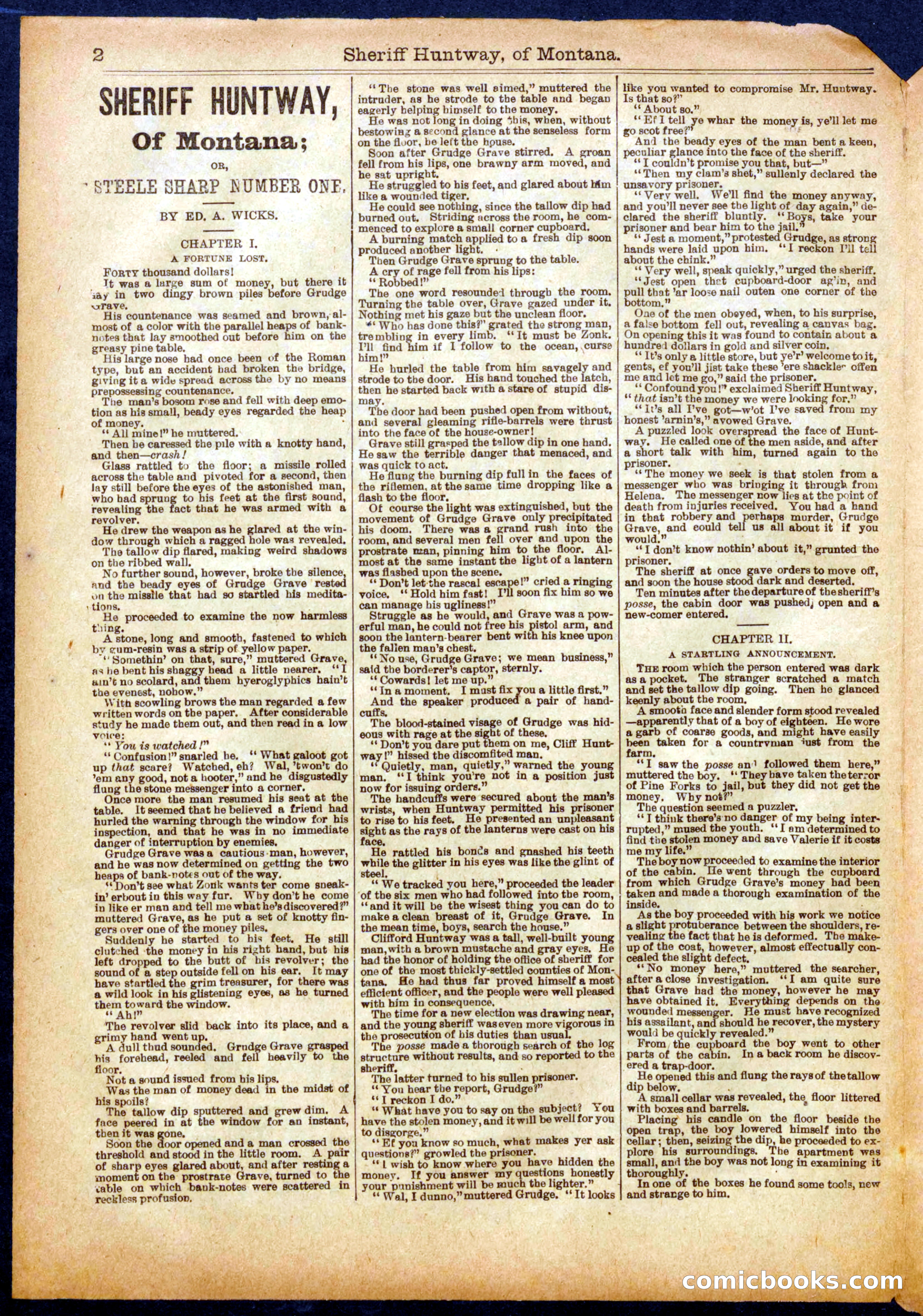 Beadle's Half Dime Library No. 993 — page 2 of 16