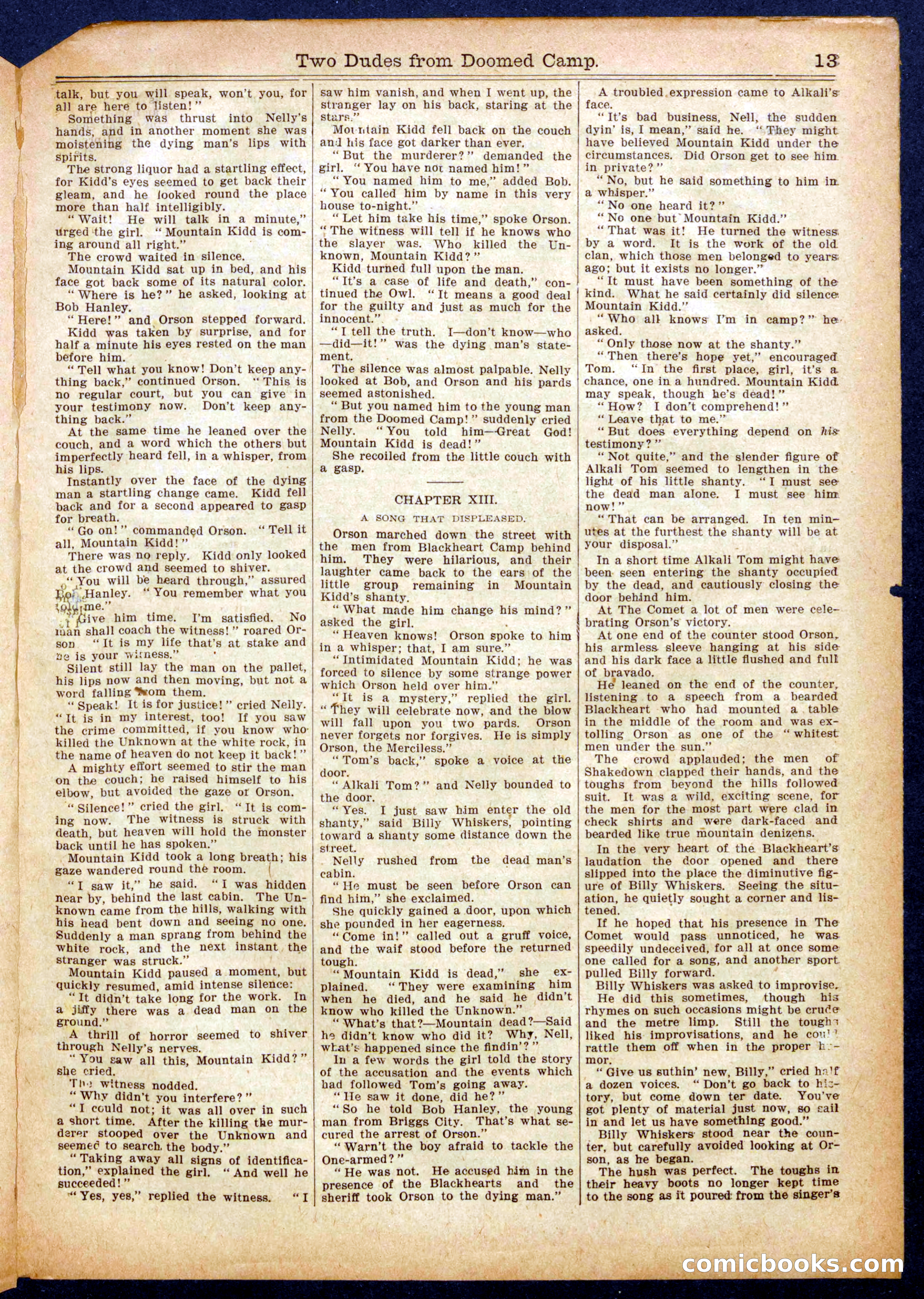 Beadle's Half Dime Library No. 991 — page 13 of 16