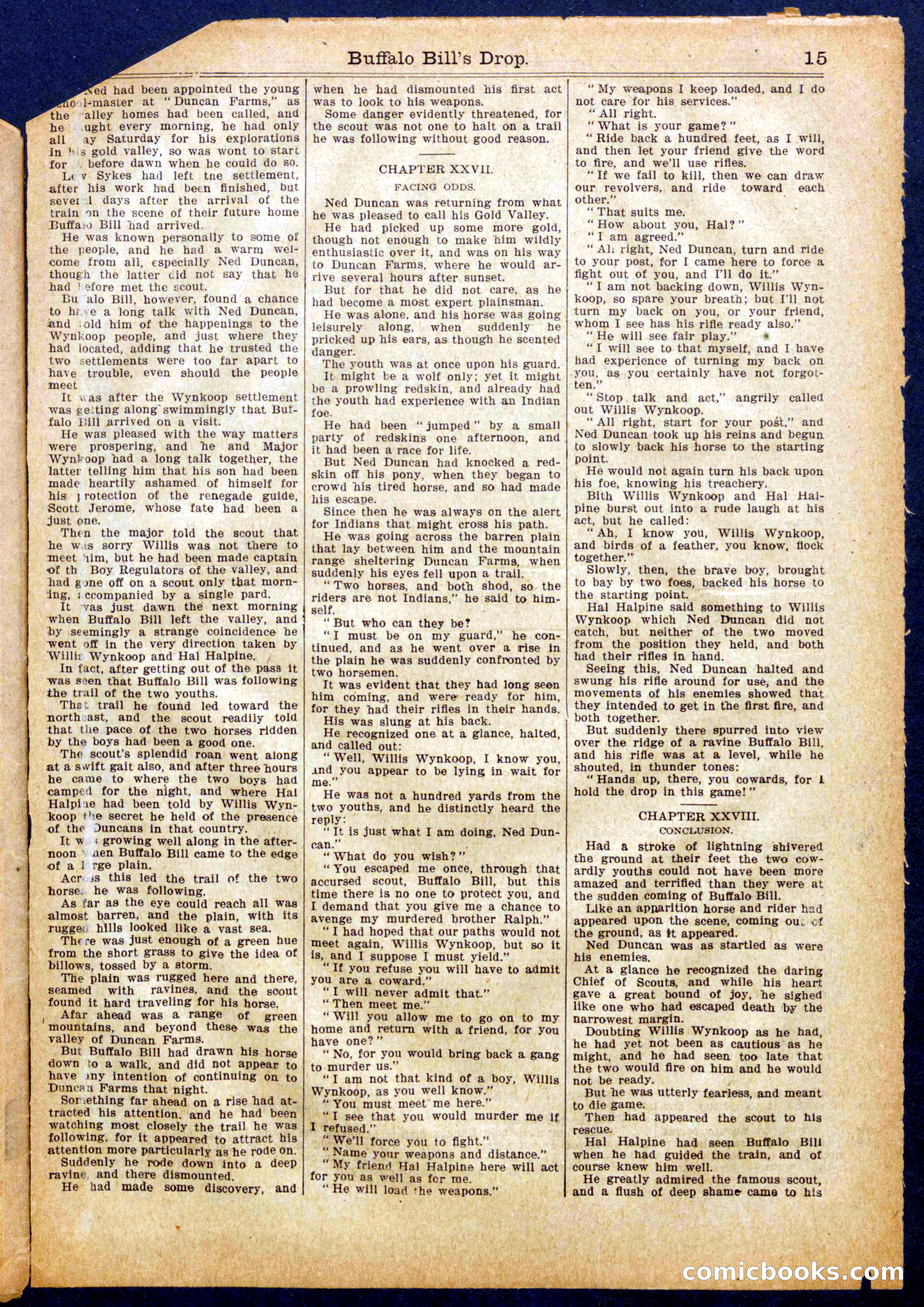 Beadle's Half Dime Library No. 995 — page 15 of 16