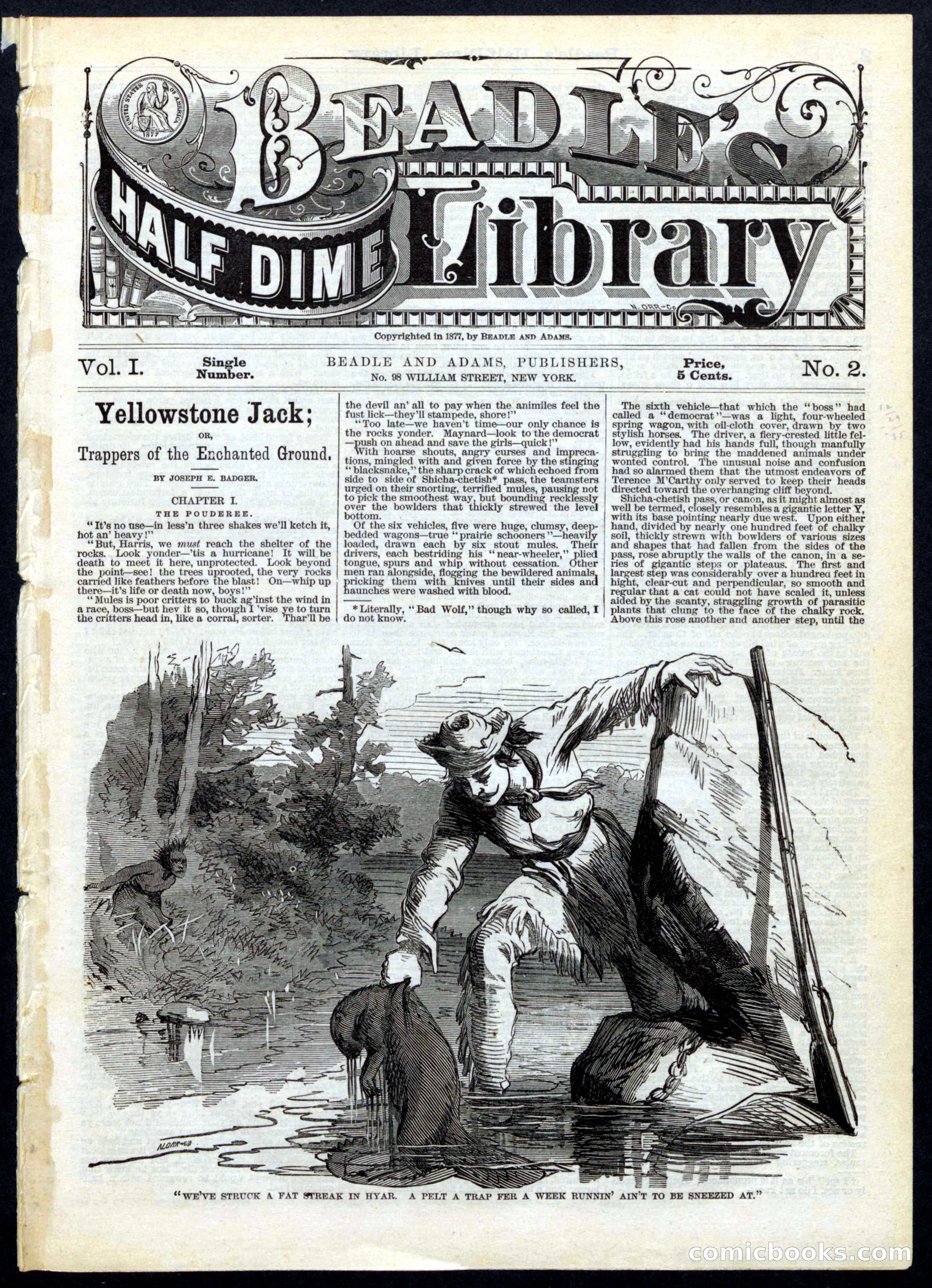 Beadle's Half Dime Library, Vol. 1, No. 2 — page 1 of 16
